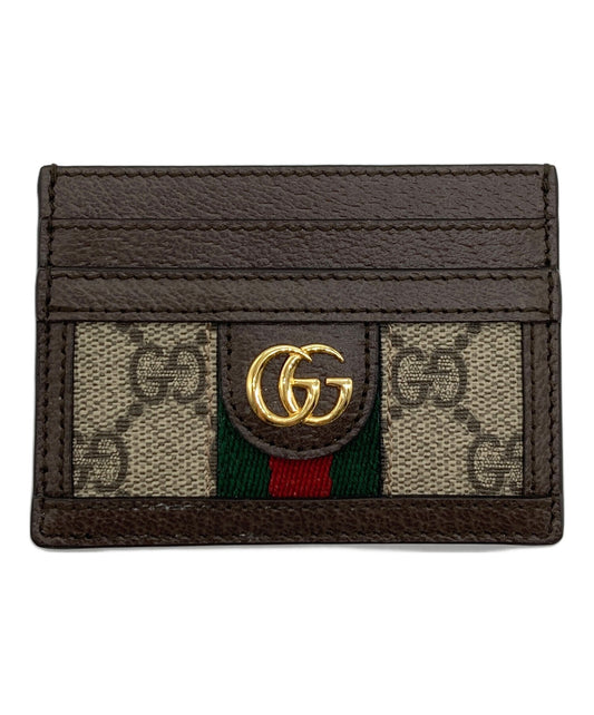 [Pre-owned] GUCCI GG Supreme Card Case 523159