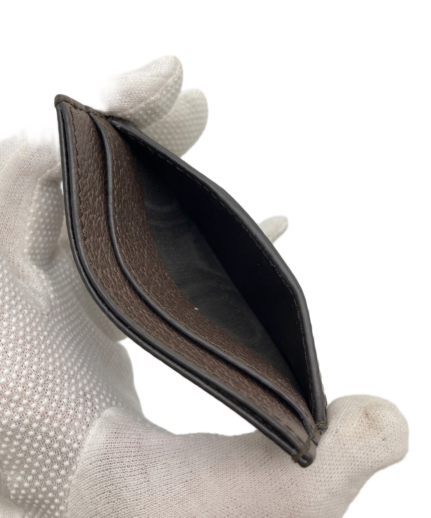 [Pre-owned] GUCCI GG Supreme Card Case 523159