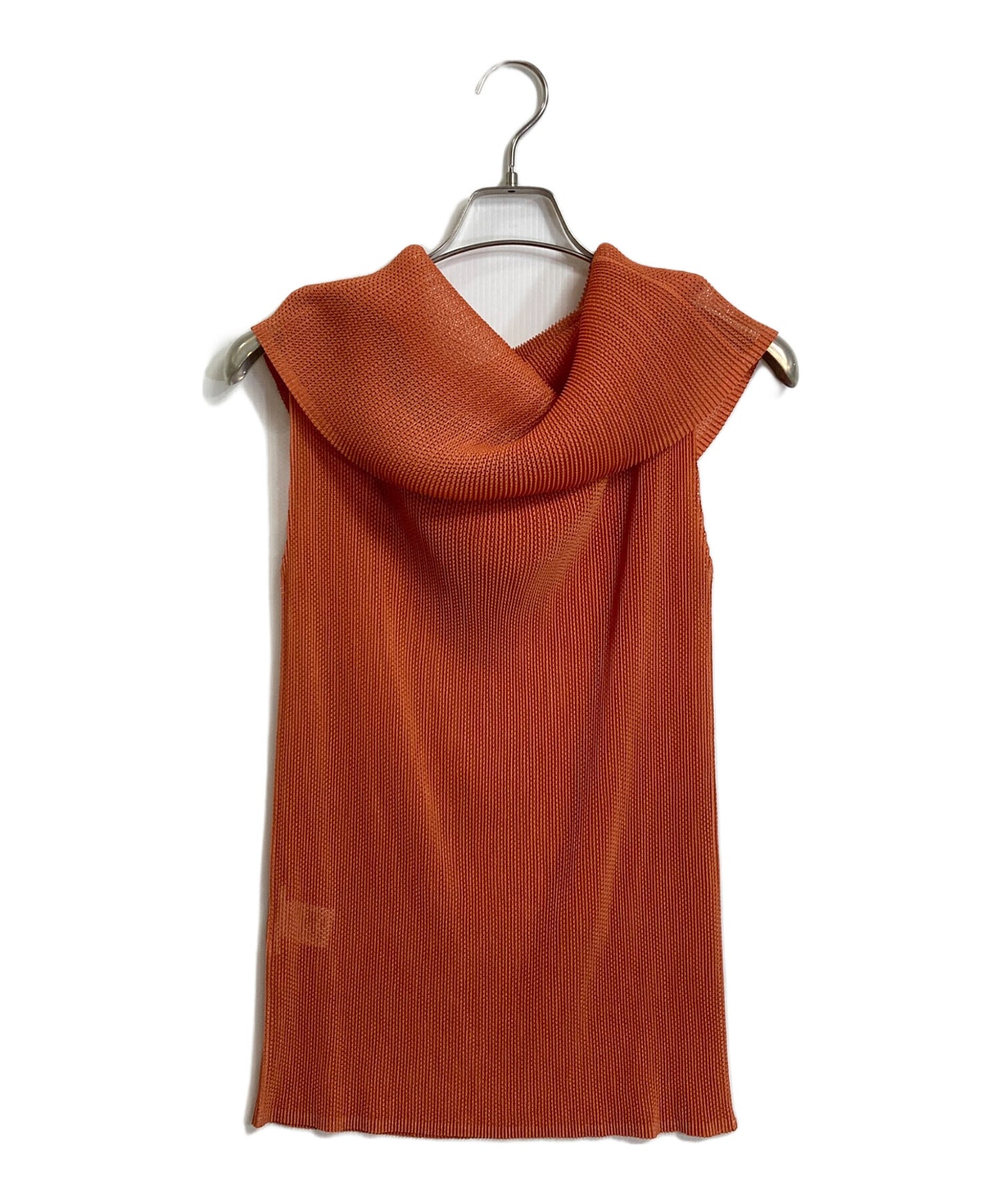 [Pre-owned] PLEATS PLEASE Mesh Pleated Sleeveless Blouse PP31-FK334