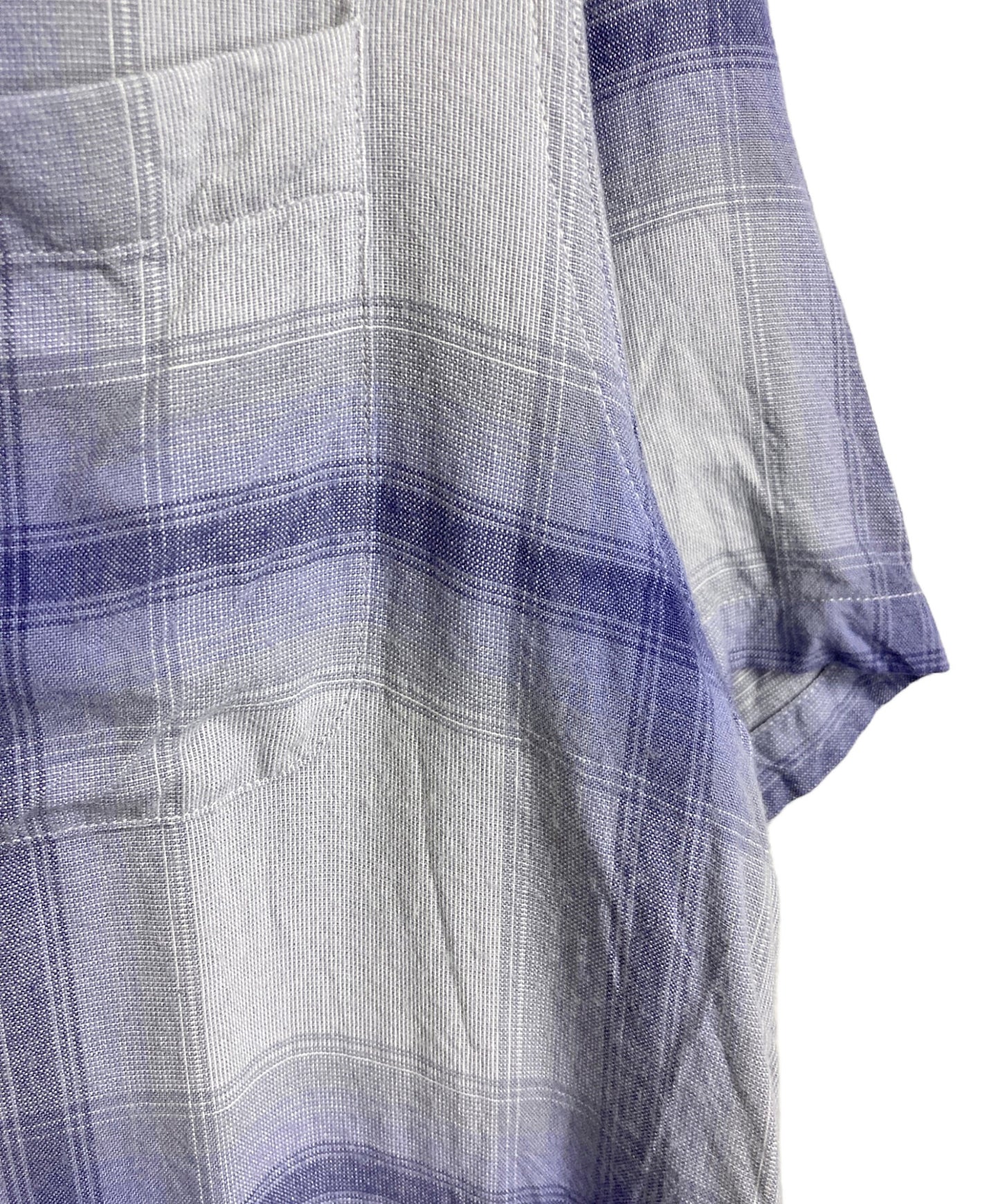 [Pre-owned] WACKO MARIA 23SS OMBRE CHECK OPEN COLLAR SHIRT Ombre Check Open Collar Shirt Short Sleeve Shirt Rayon Shirt Made in Japan