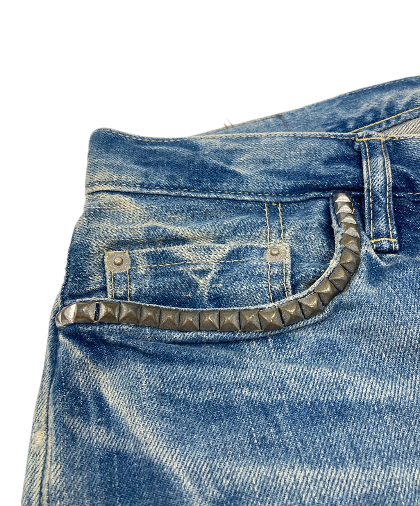 [Pre-owned] Hysteric Glamour 15AW SP Processed WR Denim Pants Studded Denim Pants 5 Pockets Made in Japan 0253AP02
