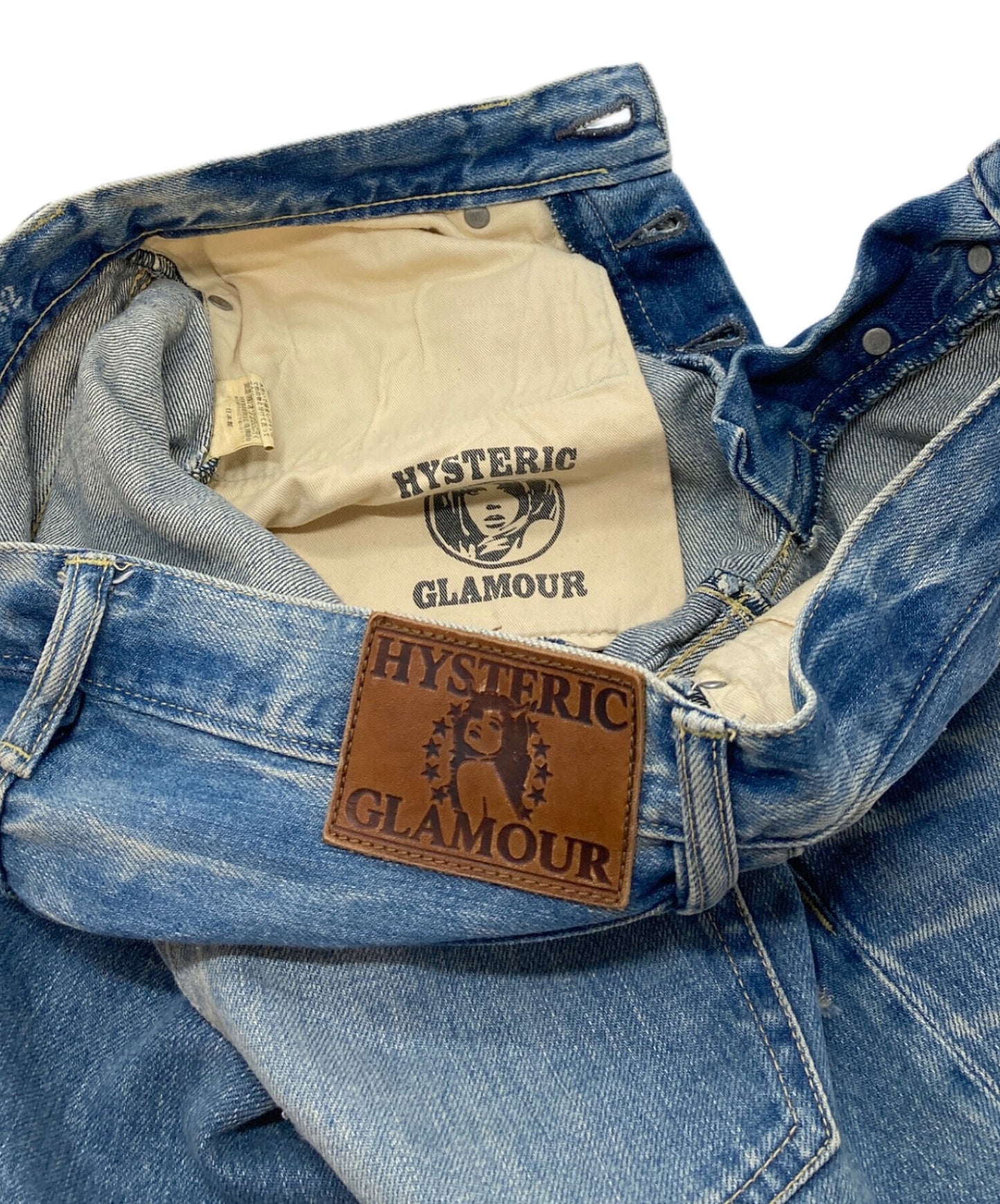 [Pre-owned] Hysteric Glamour 15AW SP Processed WR Denim Pants Studded Denim Pants 5 Pockets Made in Japan 0253AP02