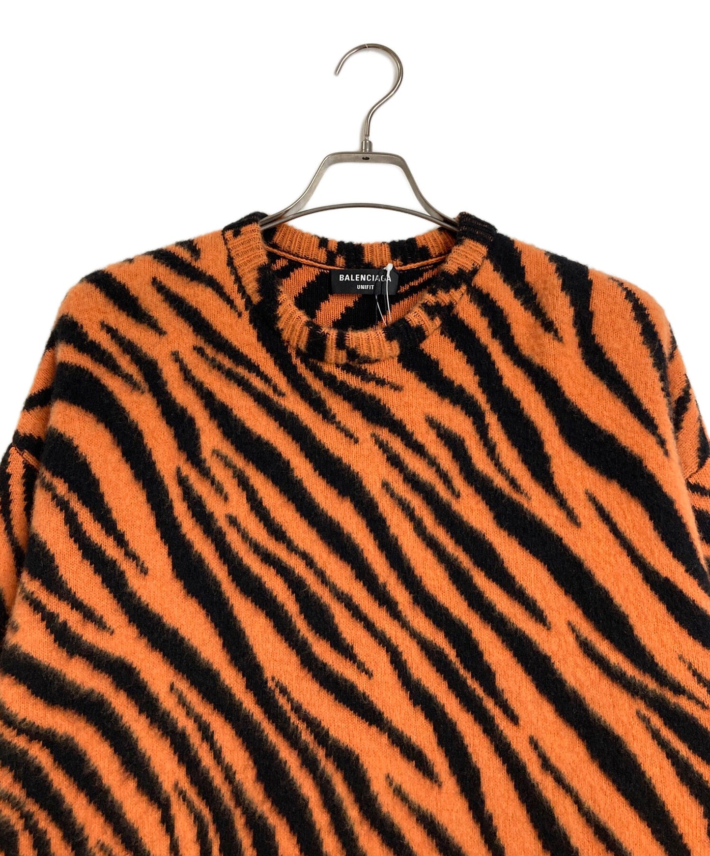 [Pre-owned] BALENCIAGA Tiger pattern knit Cashmere blend knit 95% cashmere 682239 T7170