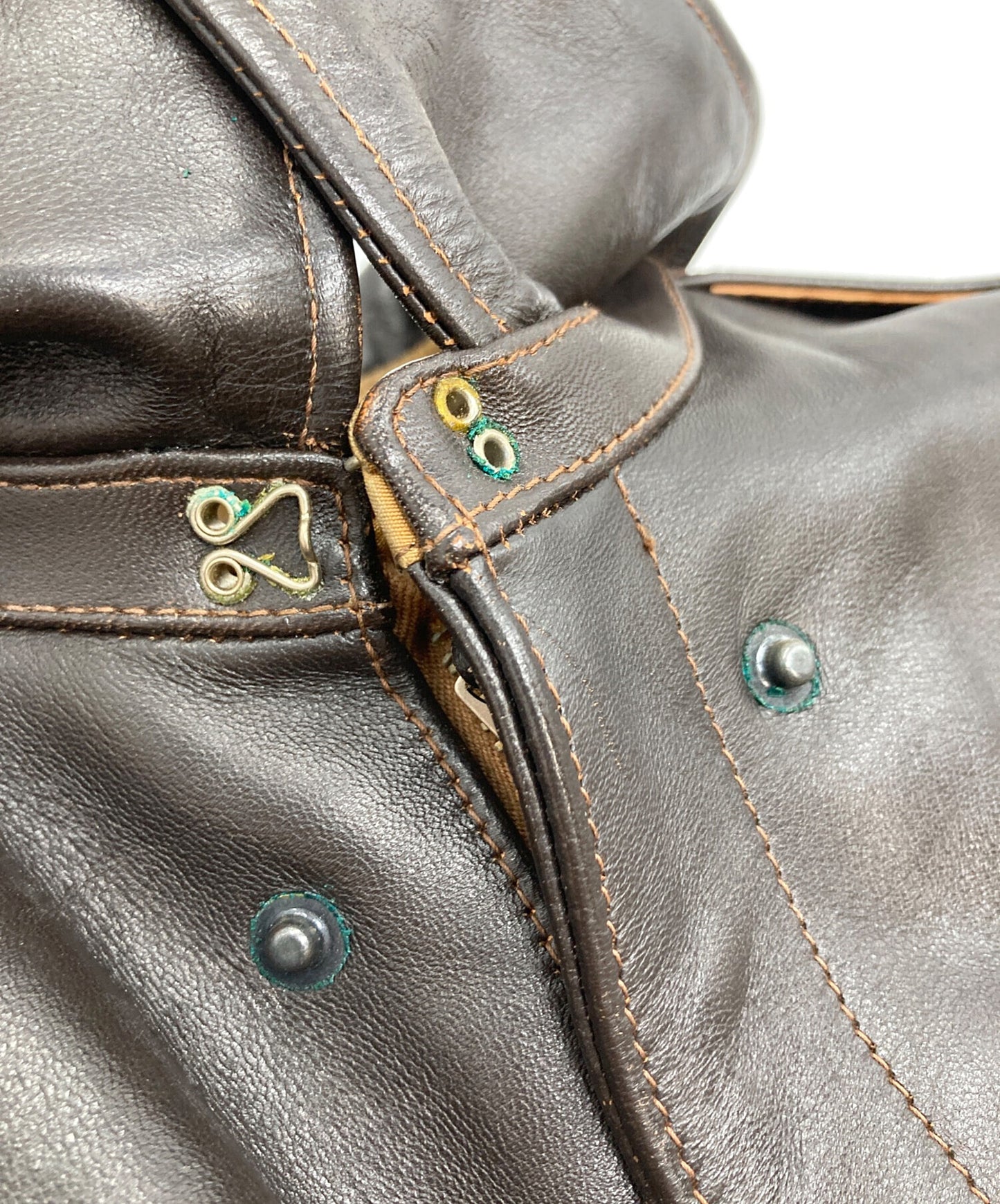 [Pre-owned] THE REAL McCOY'S A-2 Leather Flight Jacket with TALON Zipper, CONTRUCT NO. 41-6330P, Made in Japan  30-1415・CONTRUCT NO. 41-6330P