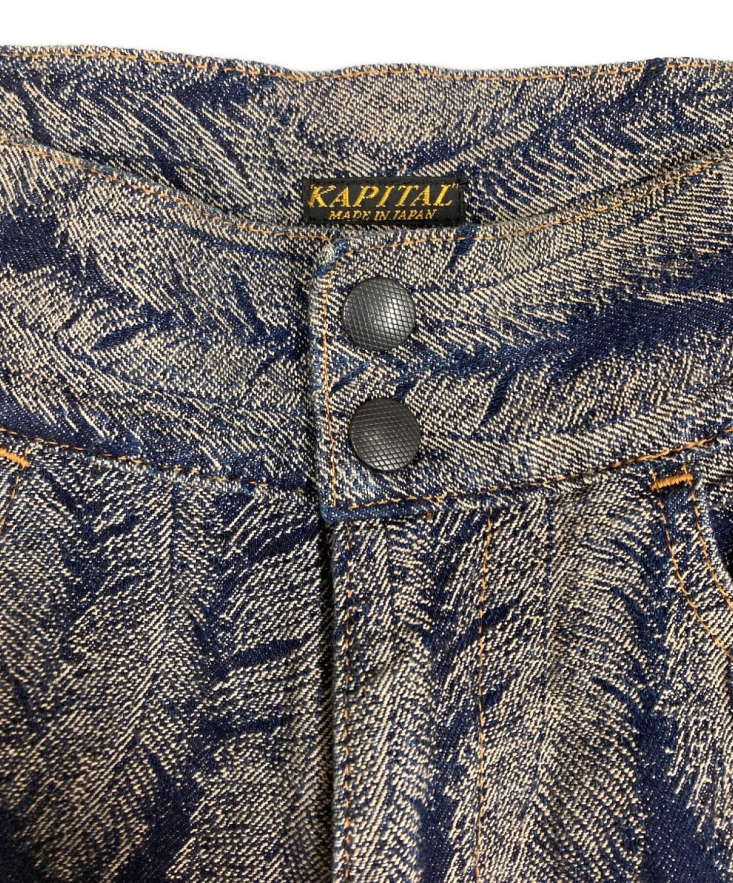 [Pre-owned] KAPITAL Feather design bootcut pants EK-1220