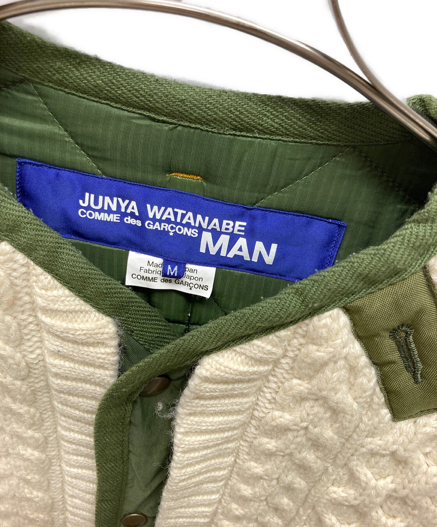 [Pre-owned] JUNYA WATANABE COMME des GARCONS Nylon Ripstop Wool Jacquard Jacket/Quilted Jacket WH-J009
