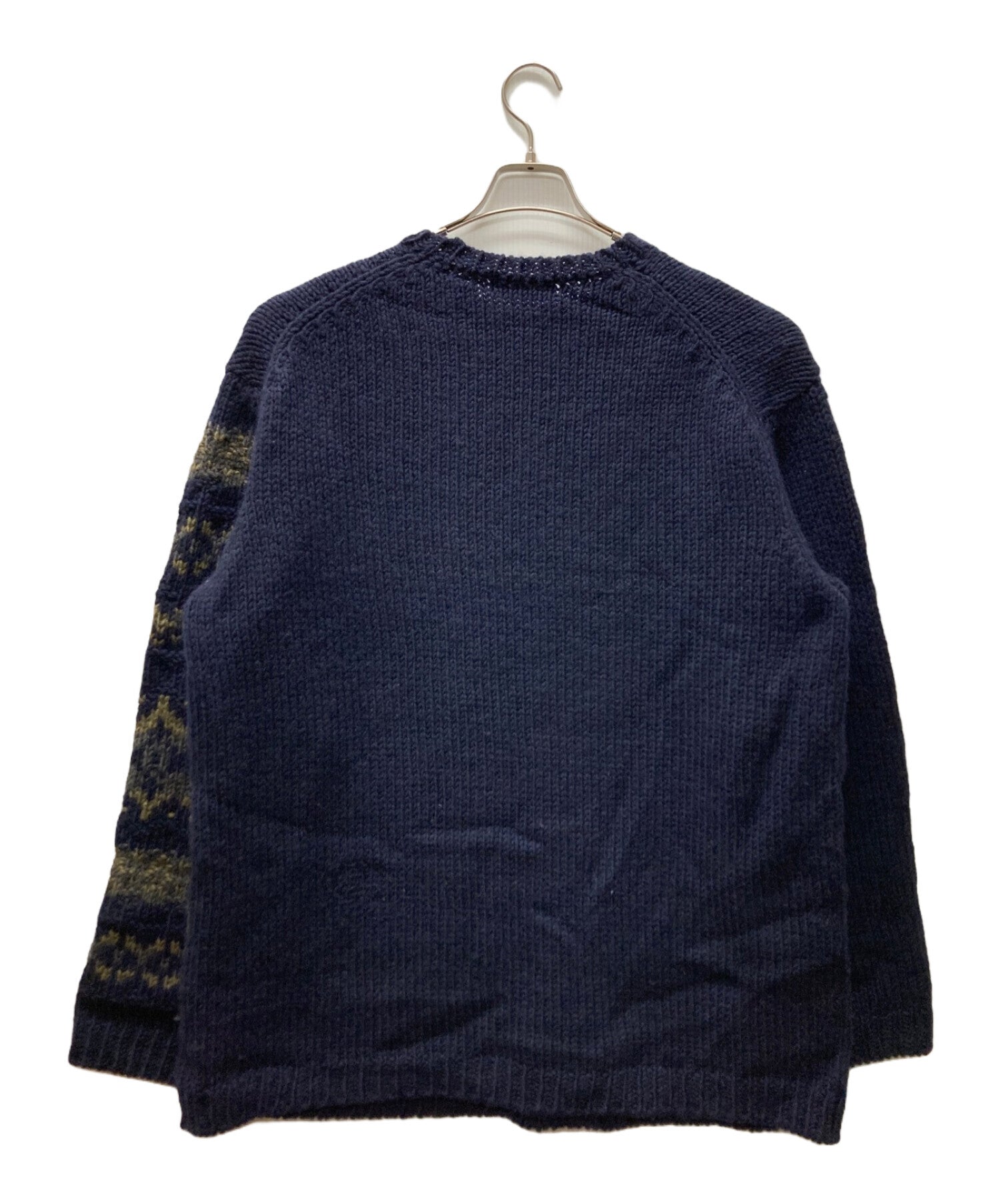yohji yamamoto POUR HOMME / 3GJQ PATTERN JQ PATTERN CREW NECK A KNIT/3/ブラック/HE-K24-181 Pre-owned] Yohji Yamamoto pour homme 3GJQ PATTERN JQ PATTERN CREW