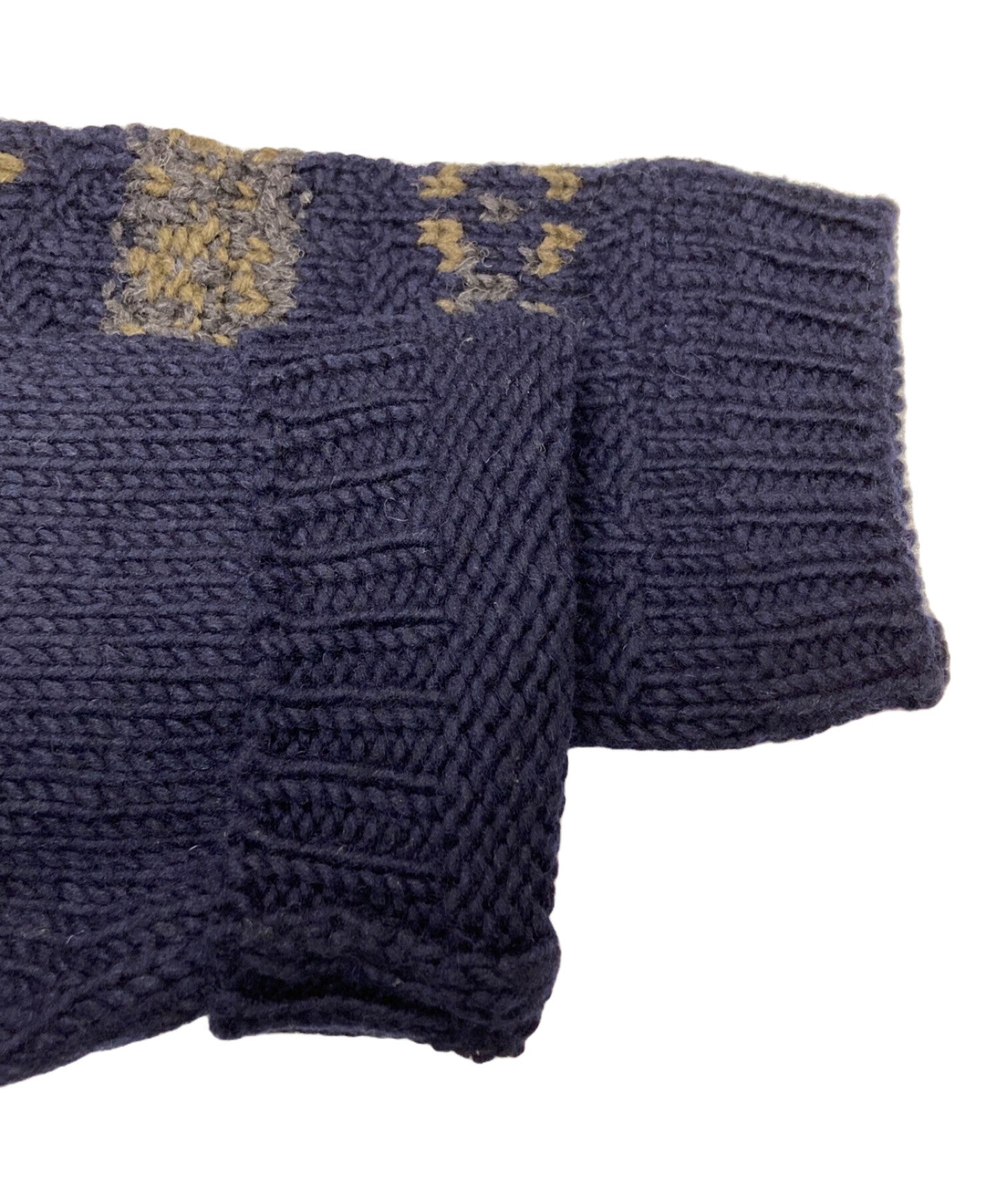 yohji yamamoto POUR HOMME / 3GJQ PATTERN JQ PATTERN CREW NECK A KNIT/3/ブラック/HE-K24-181 Pre-owned] Yohji Yamamoto pour homme 3GJQ PATTERN JQ PATTERN CREW