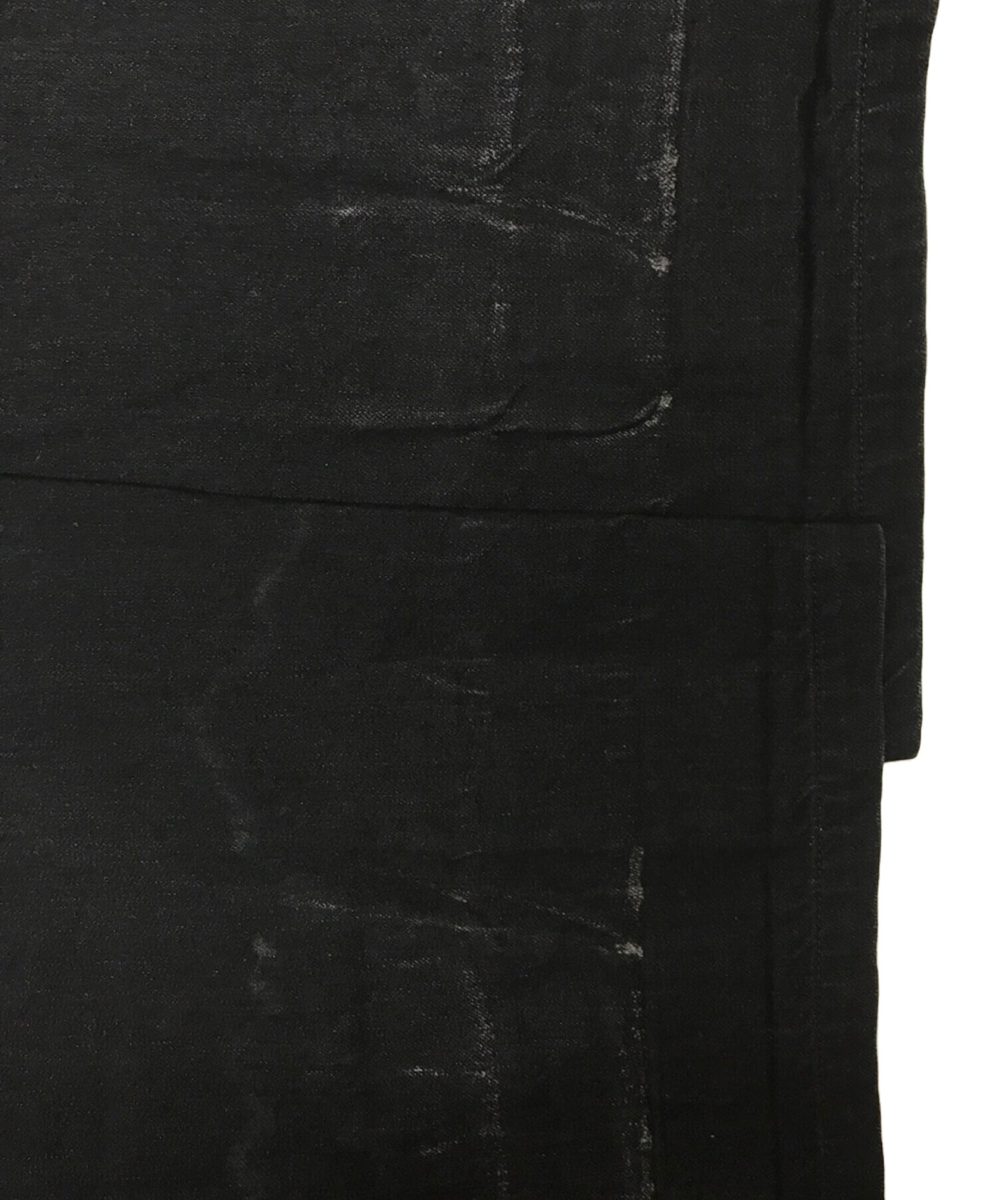 [Pre-owned] BLACK Scandal Yohji Yamamoto BLACK DENIM PAINTER PANTS HE-P95-045