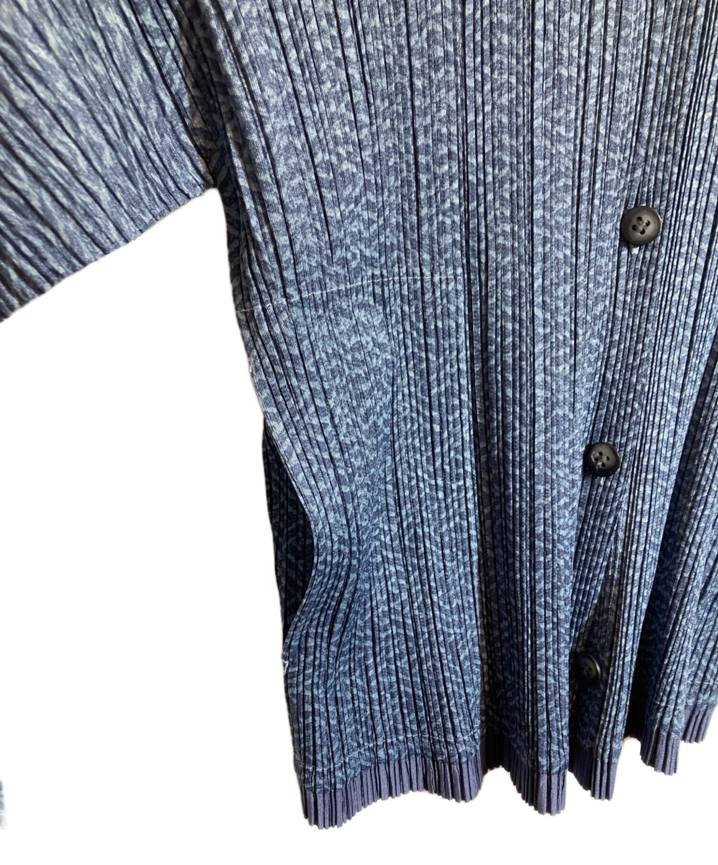 [Pre-owned] PLEATS PLEASE Pleated cardigan with all-over pattern PP82-JD455