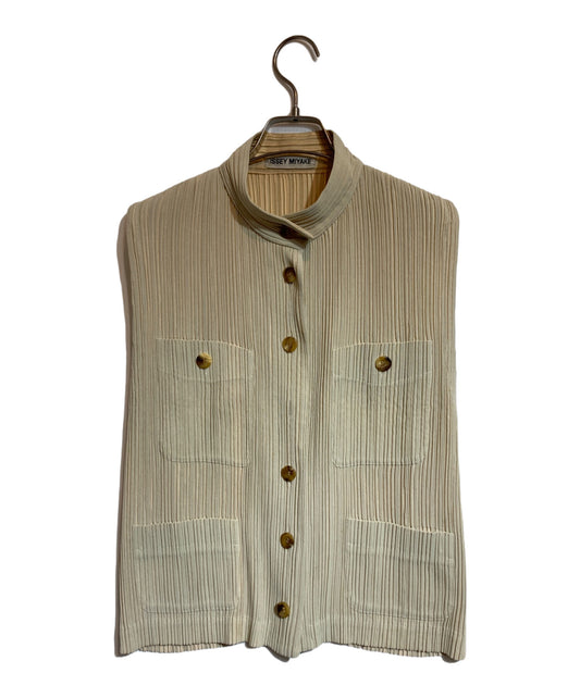 [Pre-owned] ISSEY MIYAKE pleated vest IM71-FE906