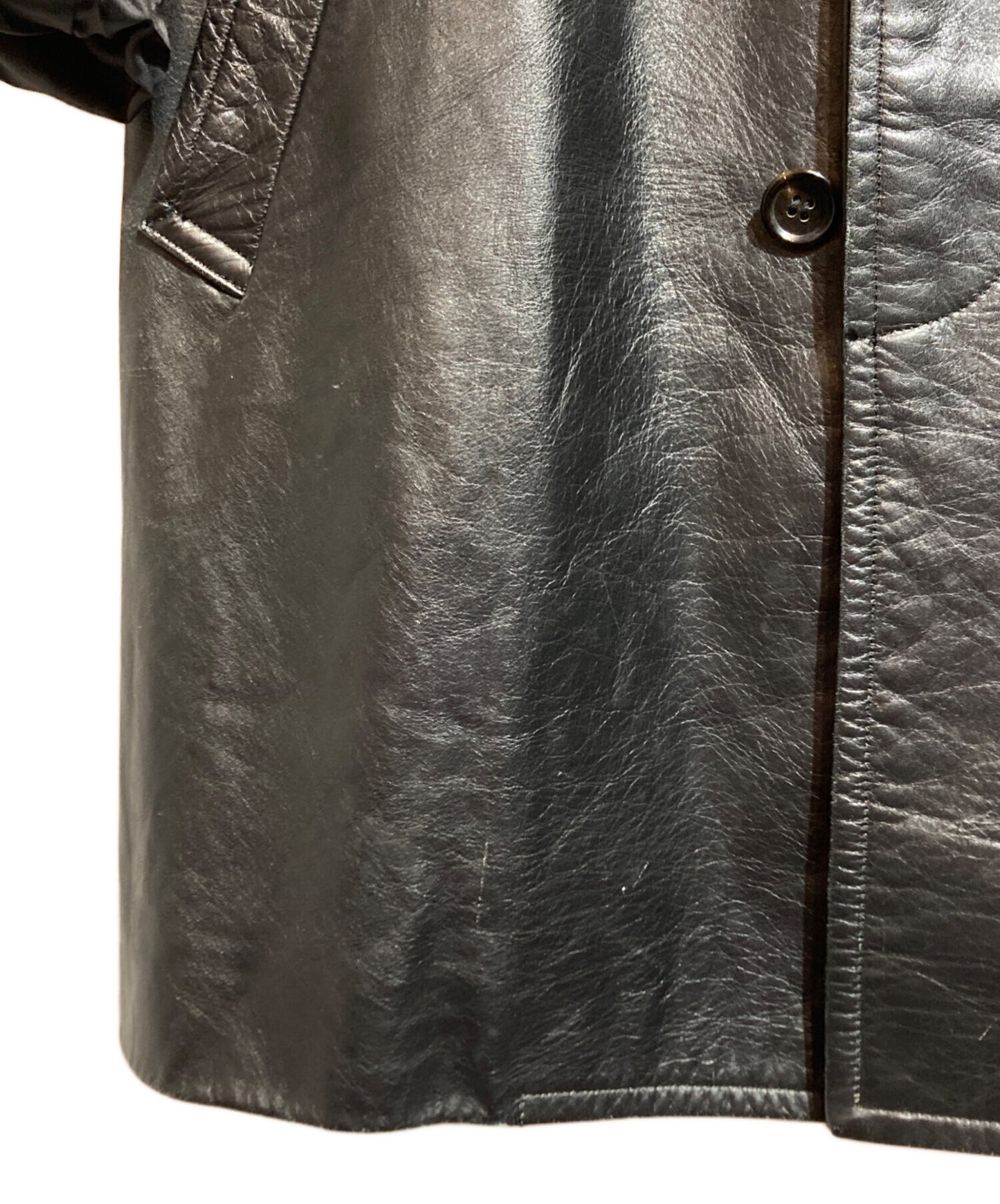 [Pre-owned] COMME des GARCONS HOMME PLUS All-leather stainless-steel collar coat PC-C005