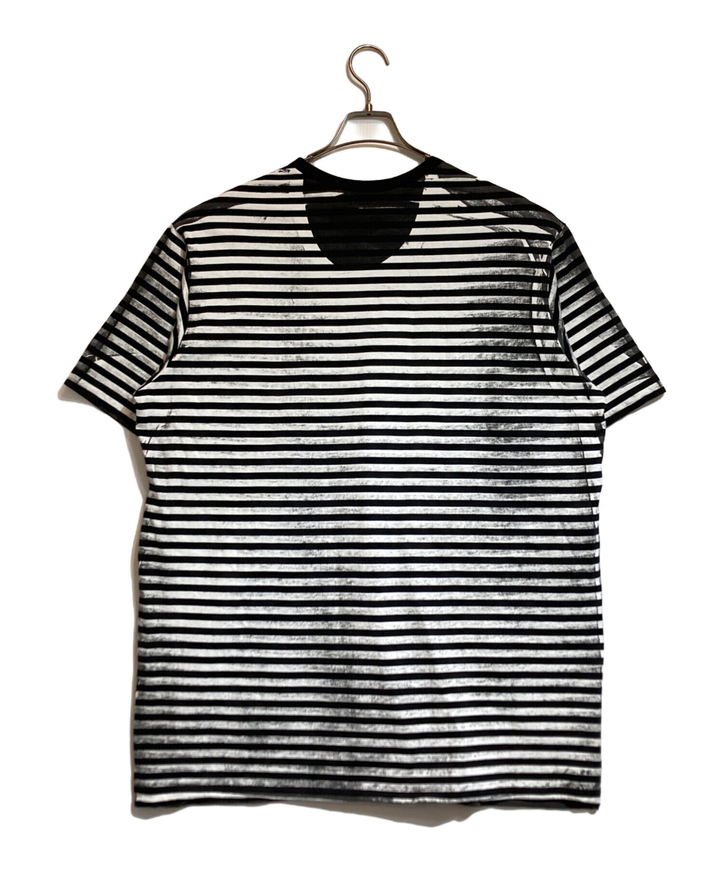 [Pre-owned] Yohji Yamamoto pour homme Short Sleeve Striped T-Shirt with Back Pigment PT HS-T78-088