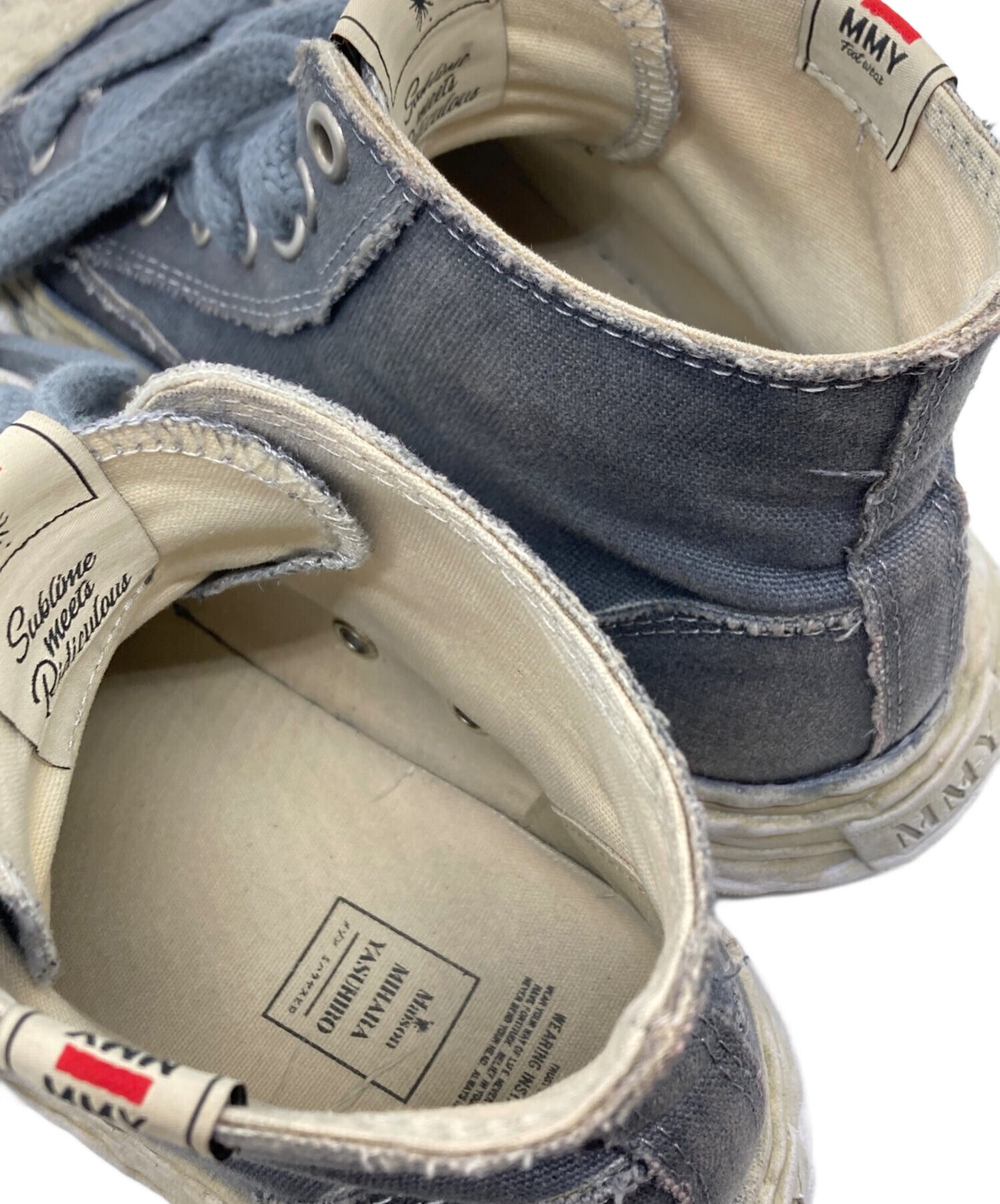 [Pre-owned] MIHARA YASUHIRO PETERSON 23 HIGH CANVAS GARMENT DYE/Sneakers A12FW705