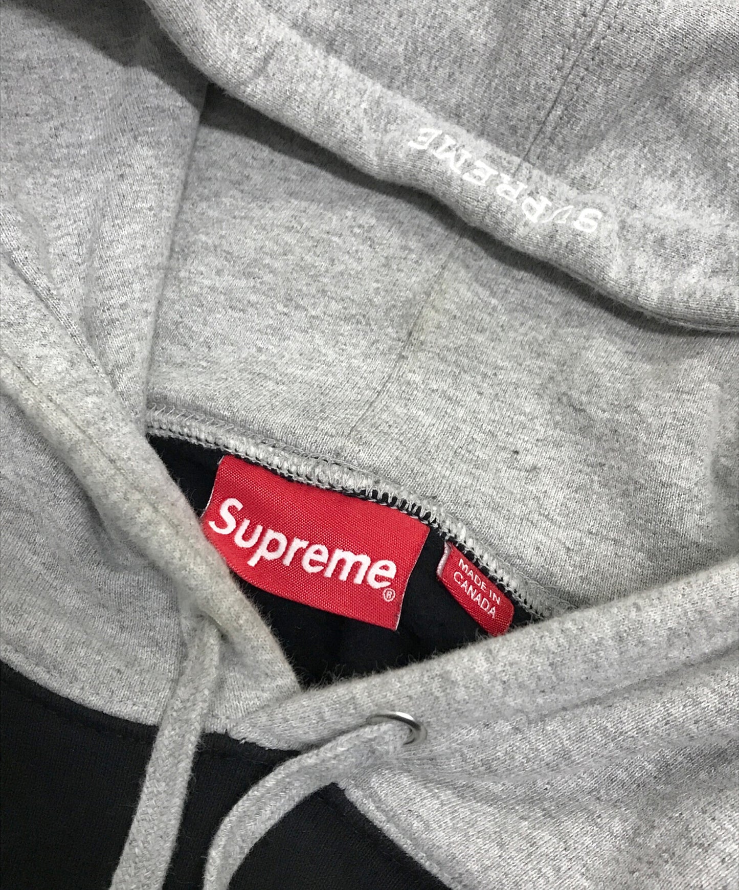 [Pre-owned] SUPREME S Logo Colorblocked Hooded Sweatshirt