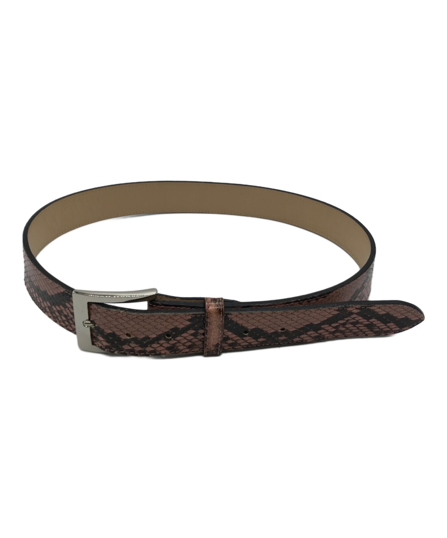 [Pre-owned] WACKO MARIA PYTHON LEATHER BELT