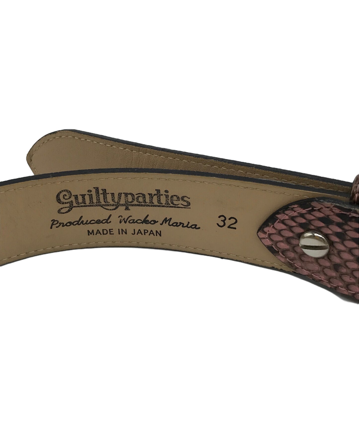 [Pre-owned] WACKO MARIA PYTHON LEATHER BELT