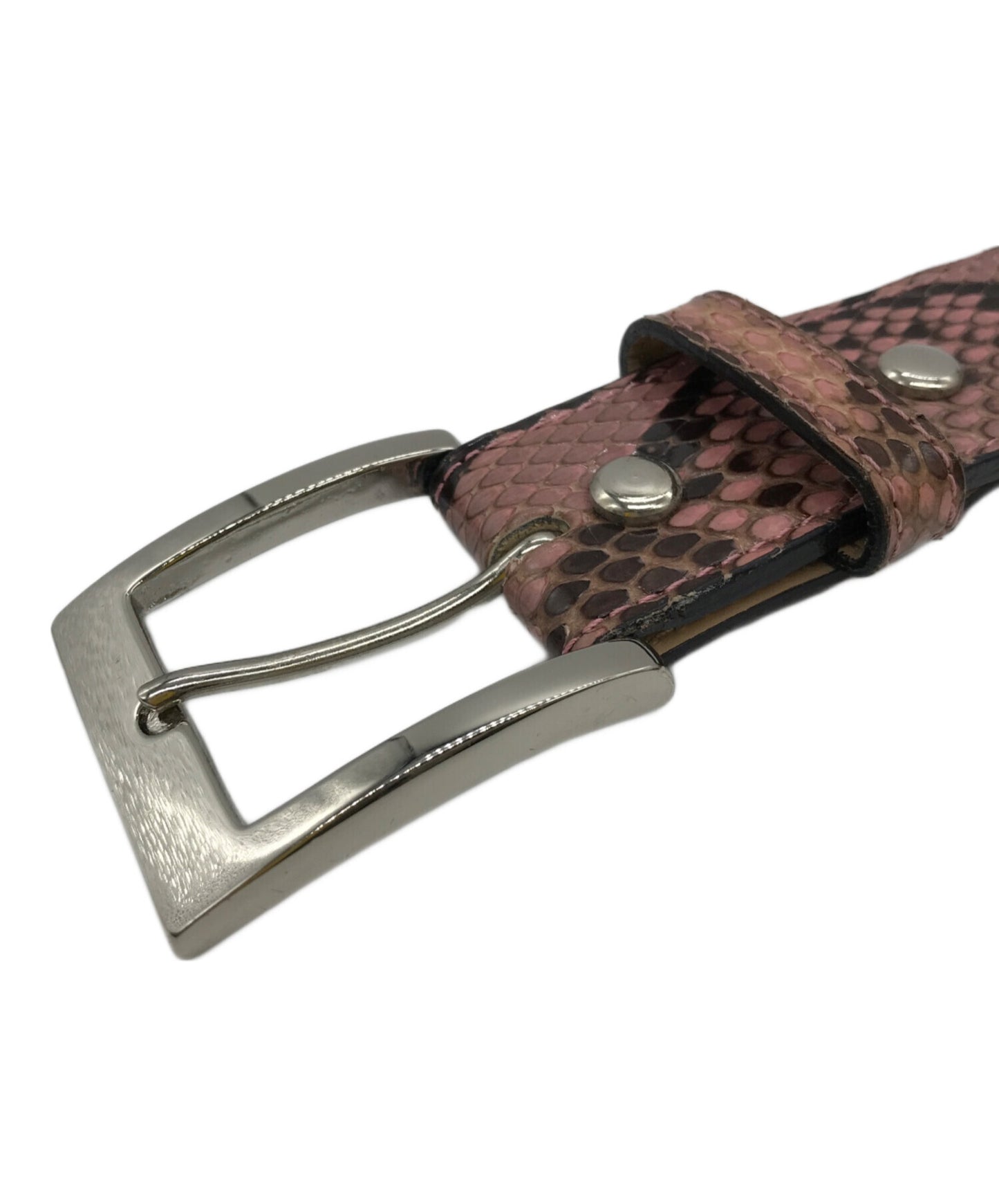 [Pre-owned] WACKO MARIA PYTHON LEATHER BELT