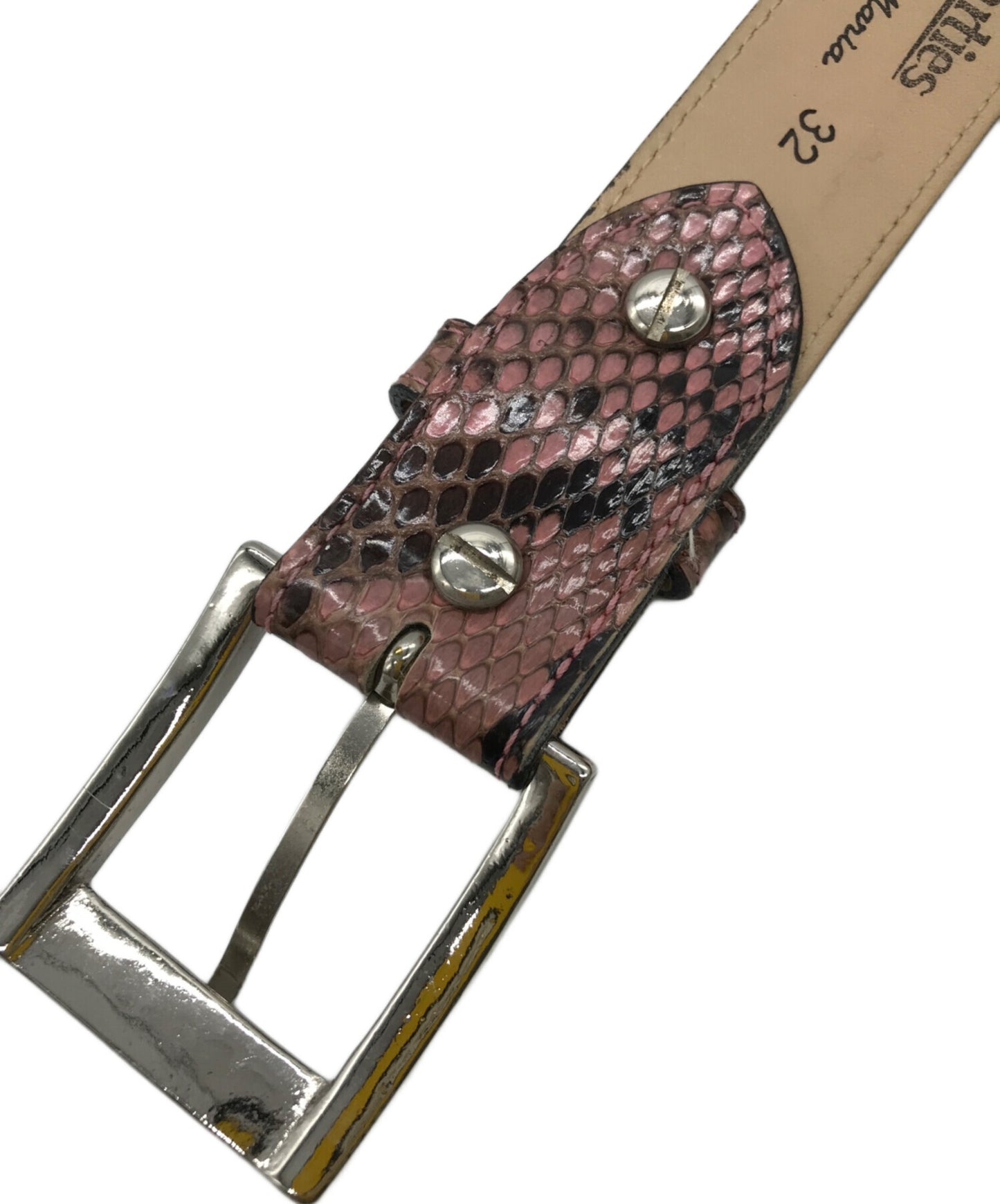 [Pre-owned] WACKO MARIA PYTHON LEATHER BELT