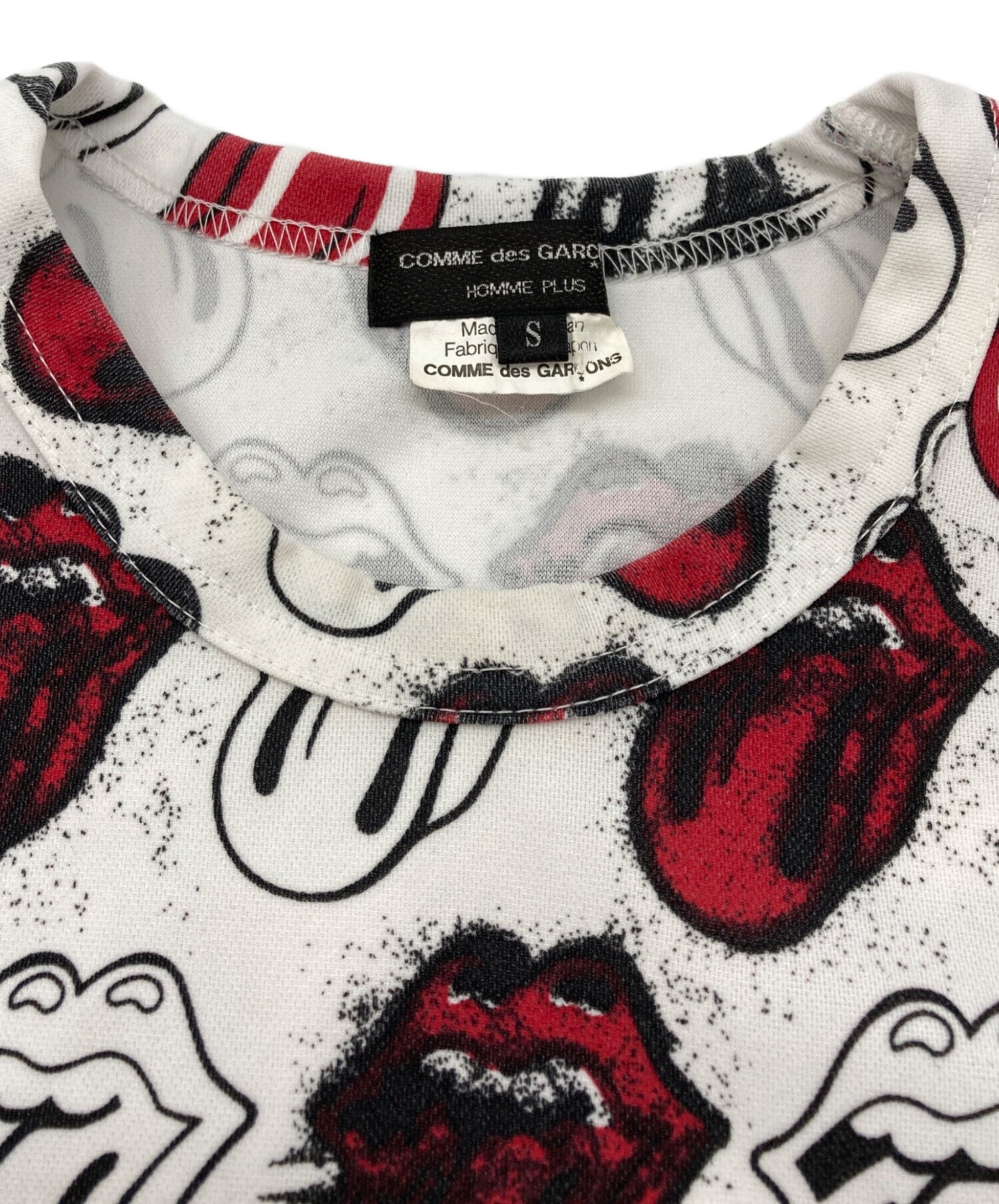 [Pre-owned] COMME des GARCONS HOMME PLUS ROLLING STONES LIP AND TAN ICON TEE PQ-T002