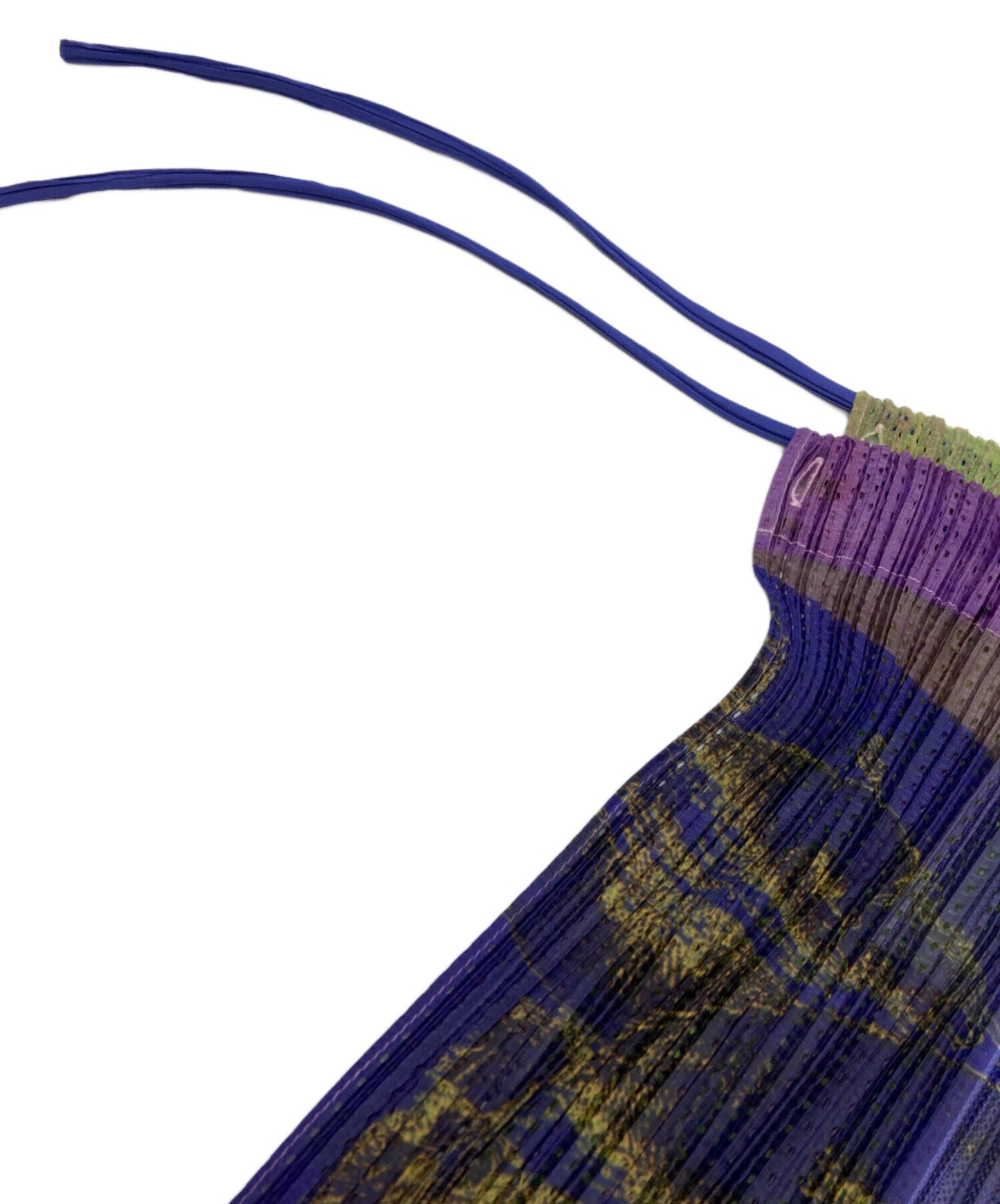 [Pre-owned] PLEATS PLEASE Pleated wrap skirt with all-over pattern PP12-JG618