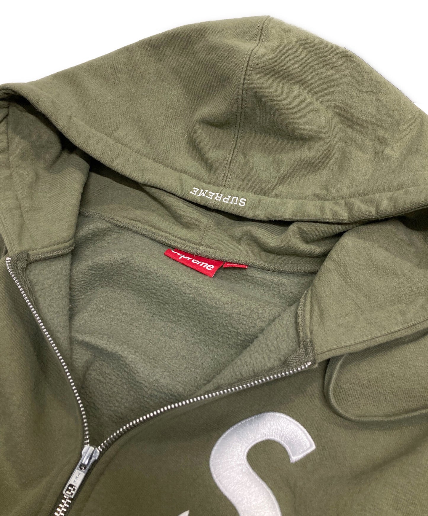 [Pre-owned] SUPREME Logo Zip Up Hooded Sweatshirts