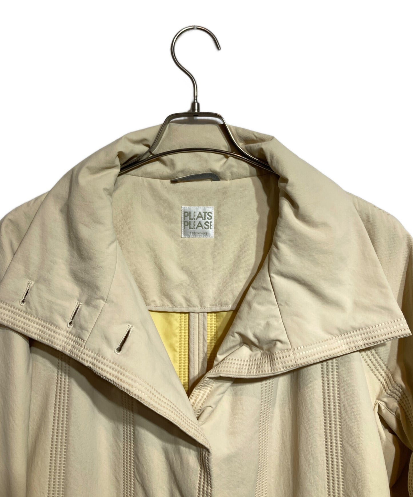 [Pre-owned] PLEATS PLEASE Cutwork cotton coat PP74-ZA872