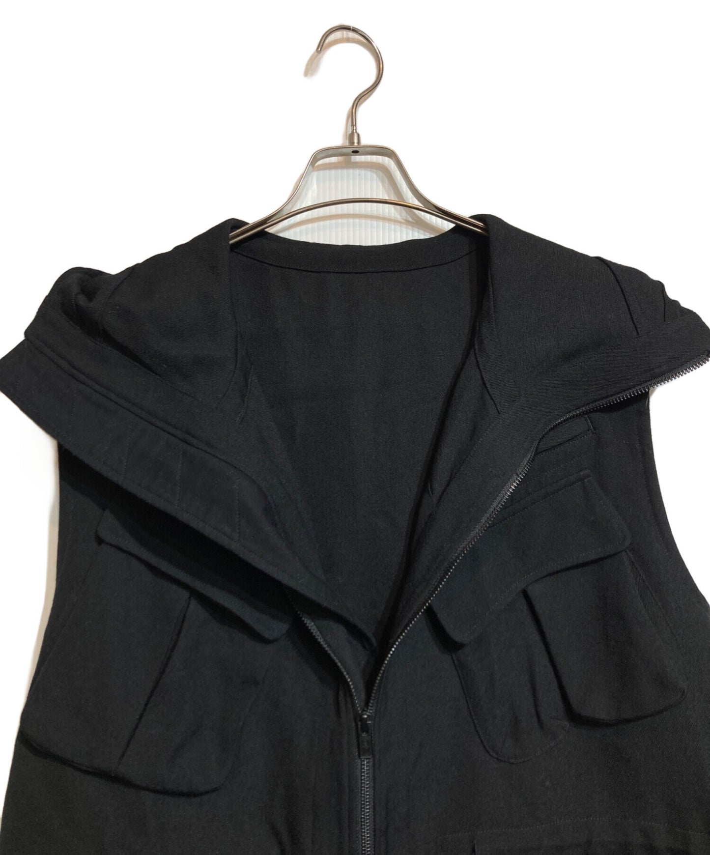 [Pre-owned] Yohji Yamamoto pour homme ARMY GABARDINE HOODED VEST HE-V08-101