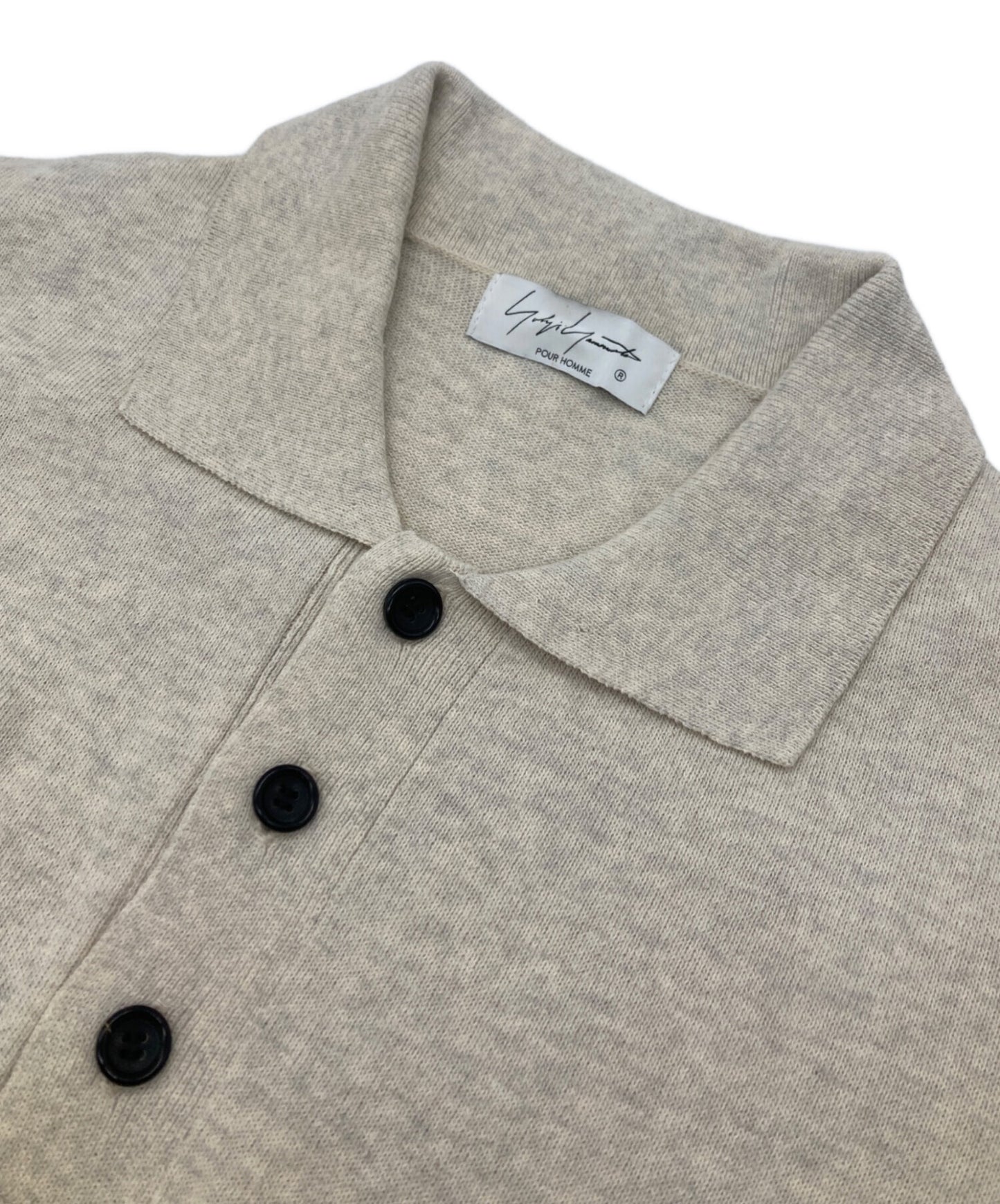 [Pre-owned] Yohji Yamamoto pour homme Jersey knit polo shirt HG-K22-099