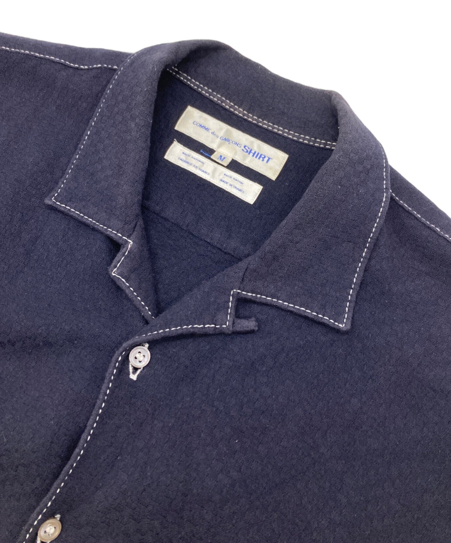 [Pre-owned] COMME des GARCONS SHIRT stitched open collar shirt S11021
