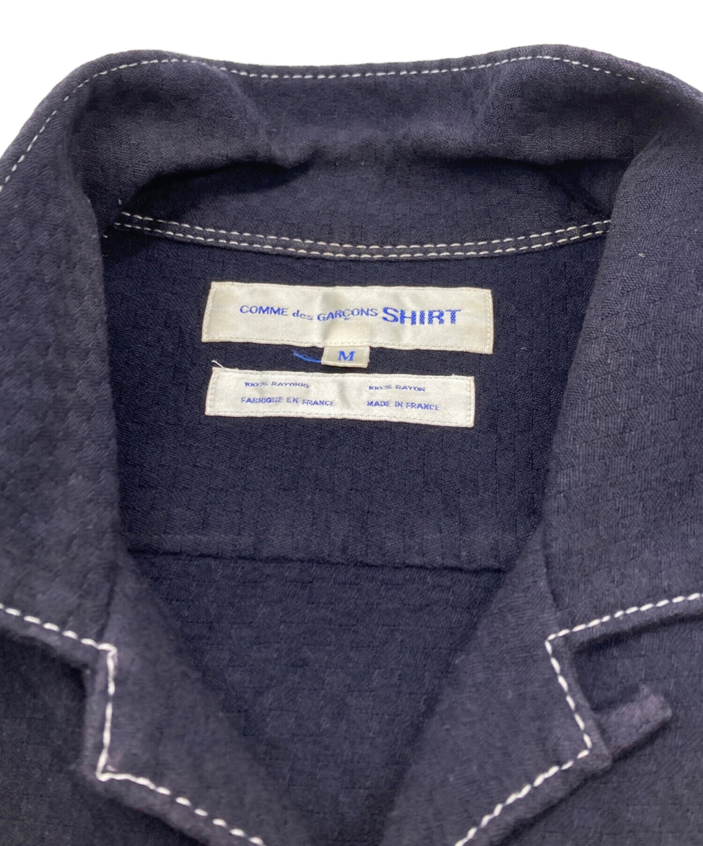 [Pre-owned] COMME des GARCONS SHIRT stitched open collar shirt S11021