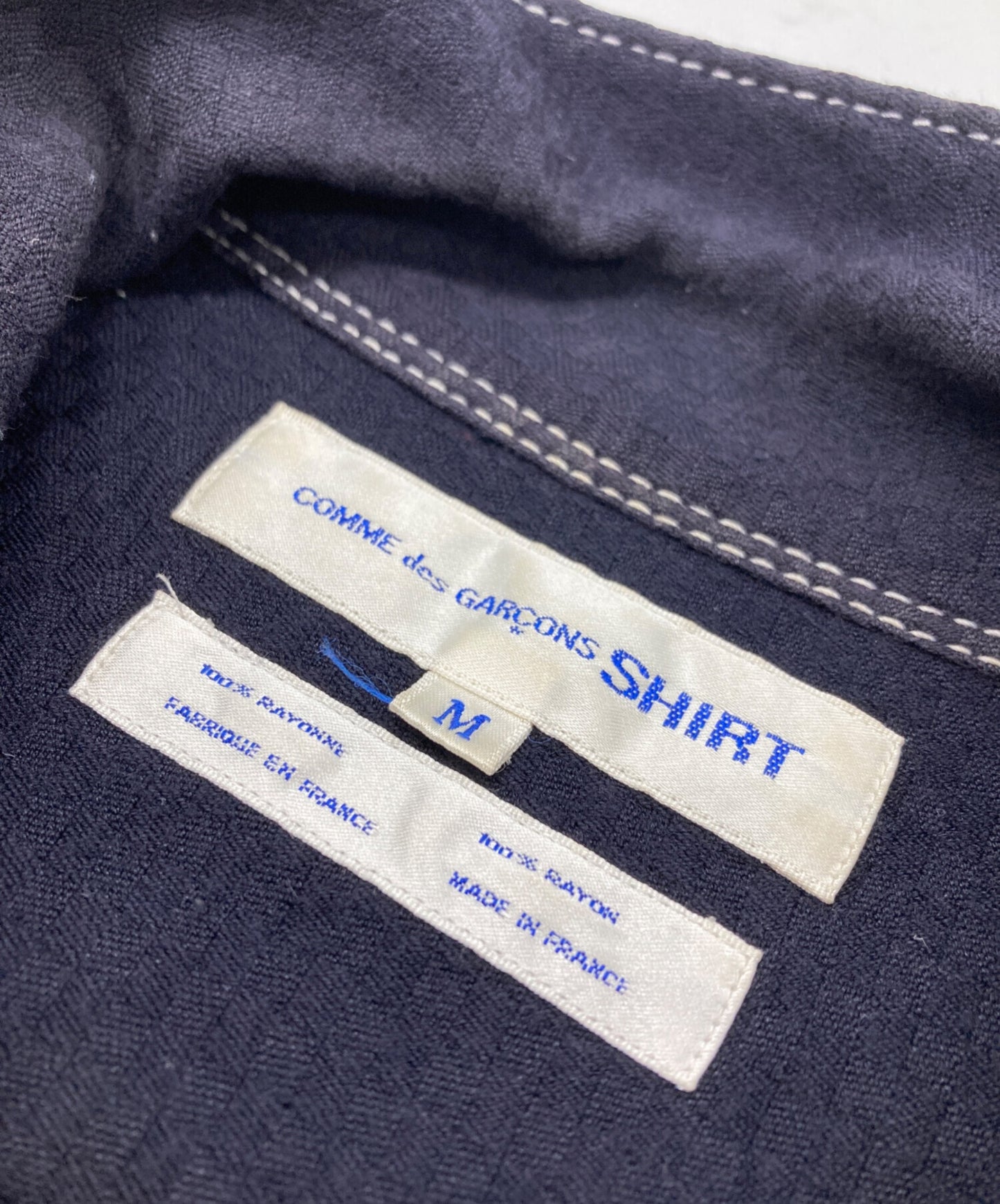 [Pre-owned] COMME des GARCONS SHIRT stitched open collar shirt S11021