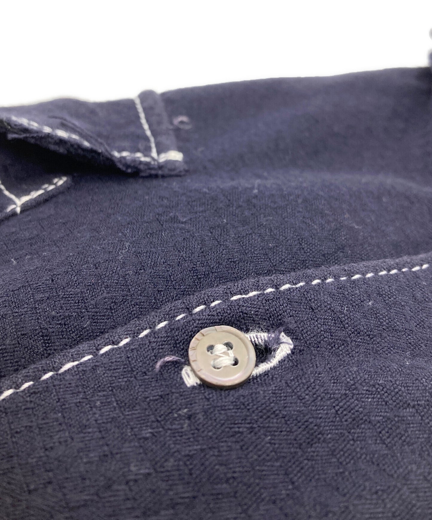 [Pre-owned] COMME des GARCONS SHIRT stitched open collar shirt S11021