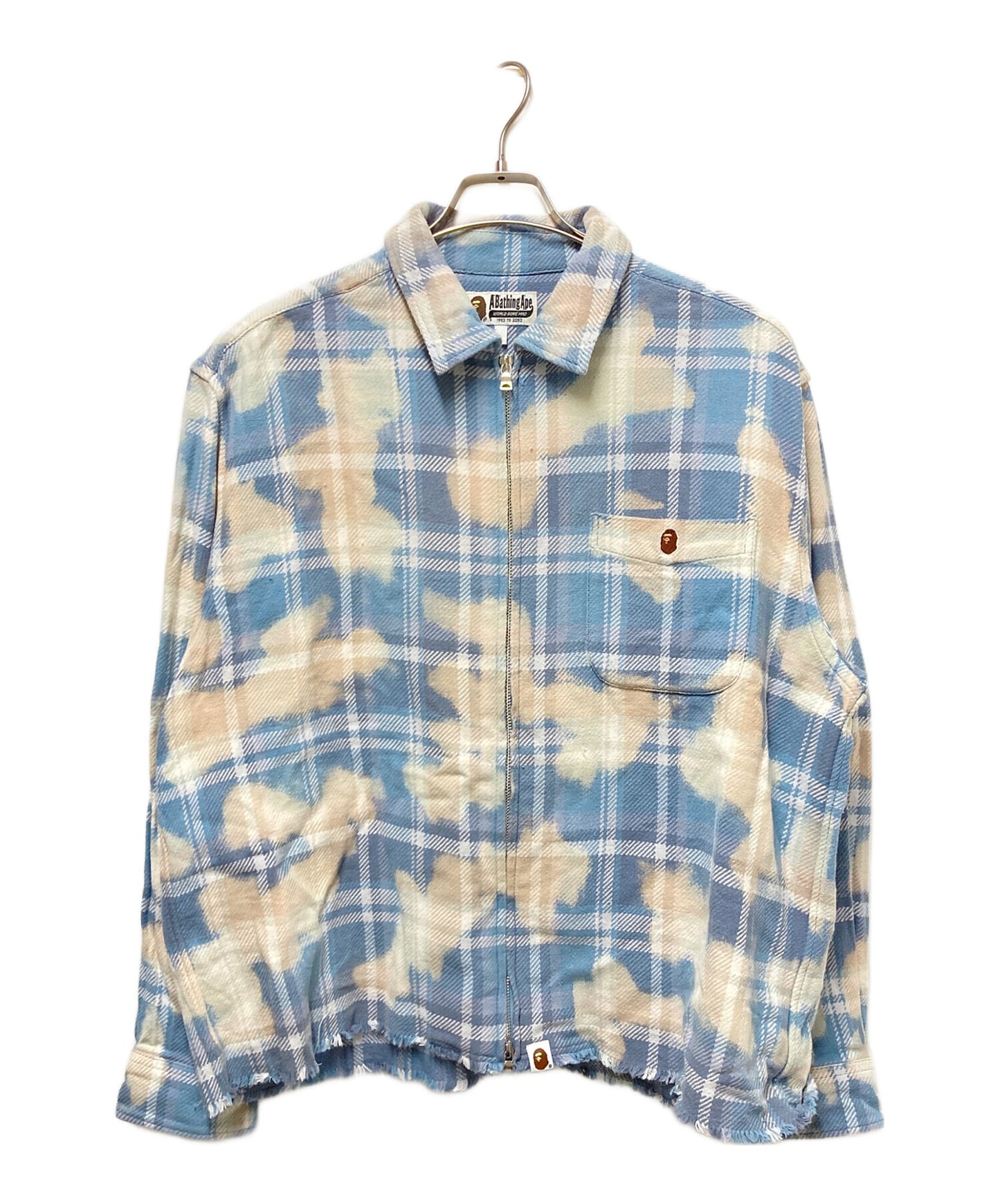 [Pre-owned] A BATHING APE BLEACHED BAPE CHECK SHIRT JACKET 001SHK301005M