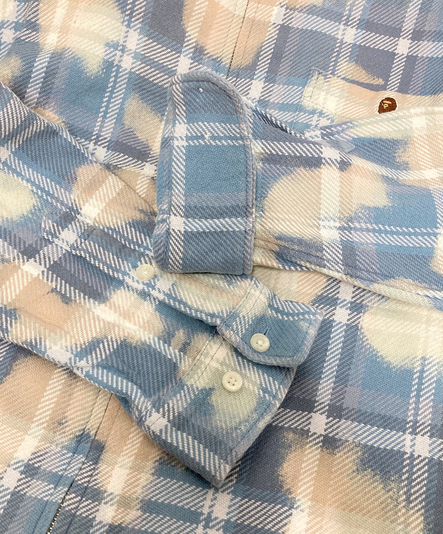 [Pre-owned] A BATHING APE BLEACHED BAPE CHECK SHIRT JACKET 001SHK301005M