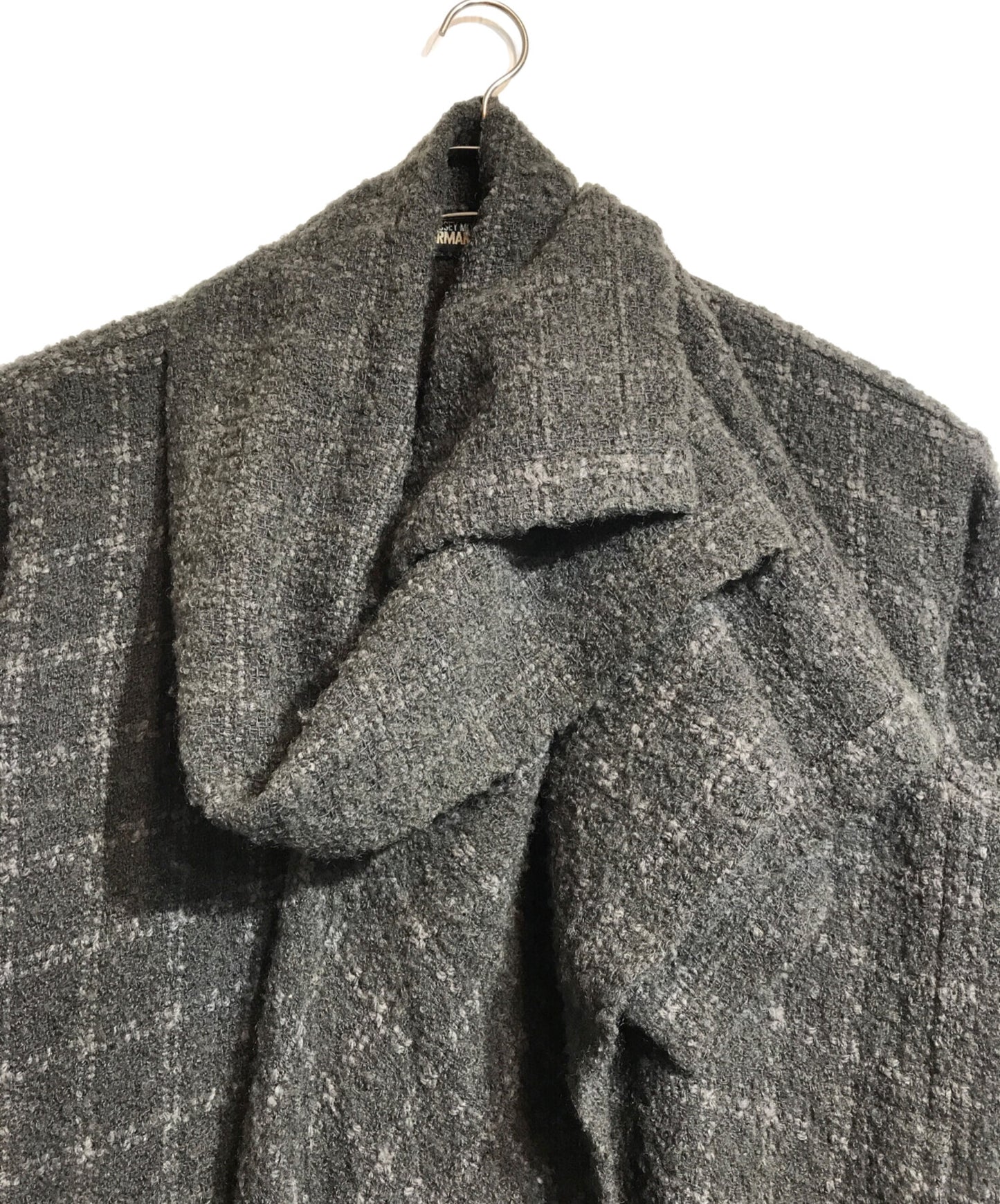 [Pre-owned] ISSEY MIYAKE PERMANENTE tweed wrap coat VG63250