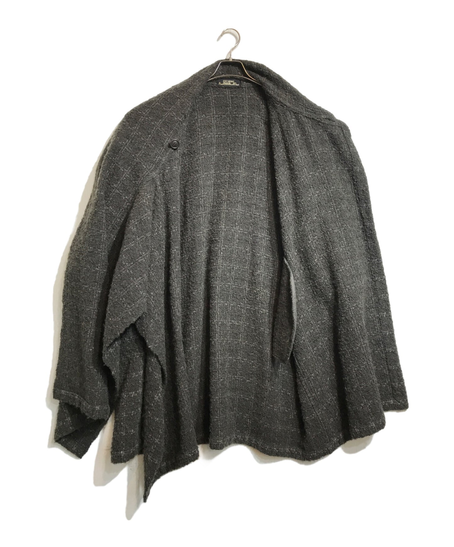 [Pre-owned] ISSEY MIYAKE PERMANENTE tweed wrap coat VG63250