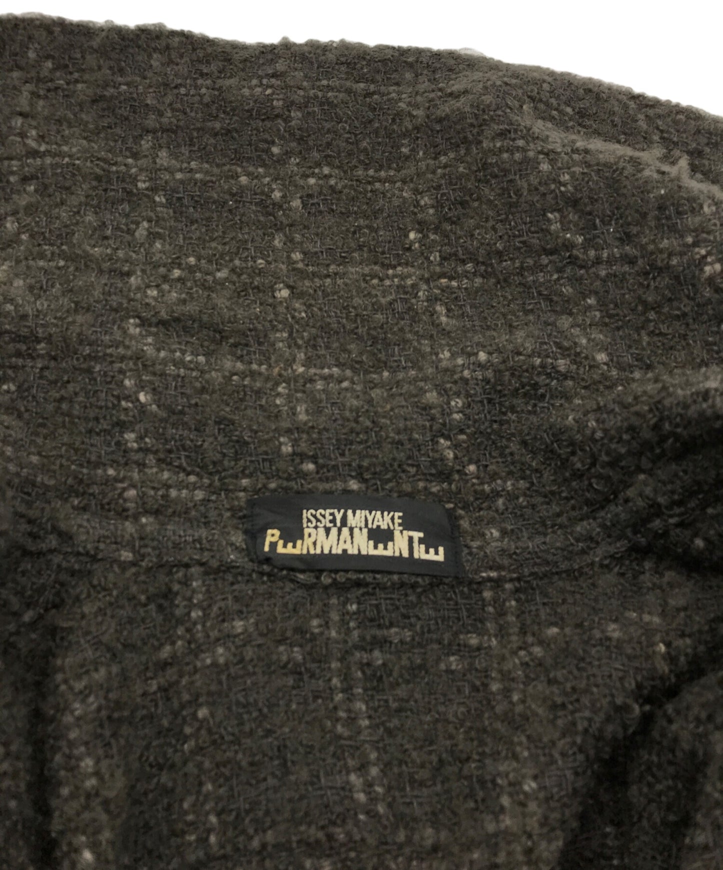 [Pre-owned] ISSEY MIYAKE PERMANENTE tweed wrap coat VG63250