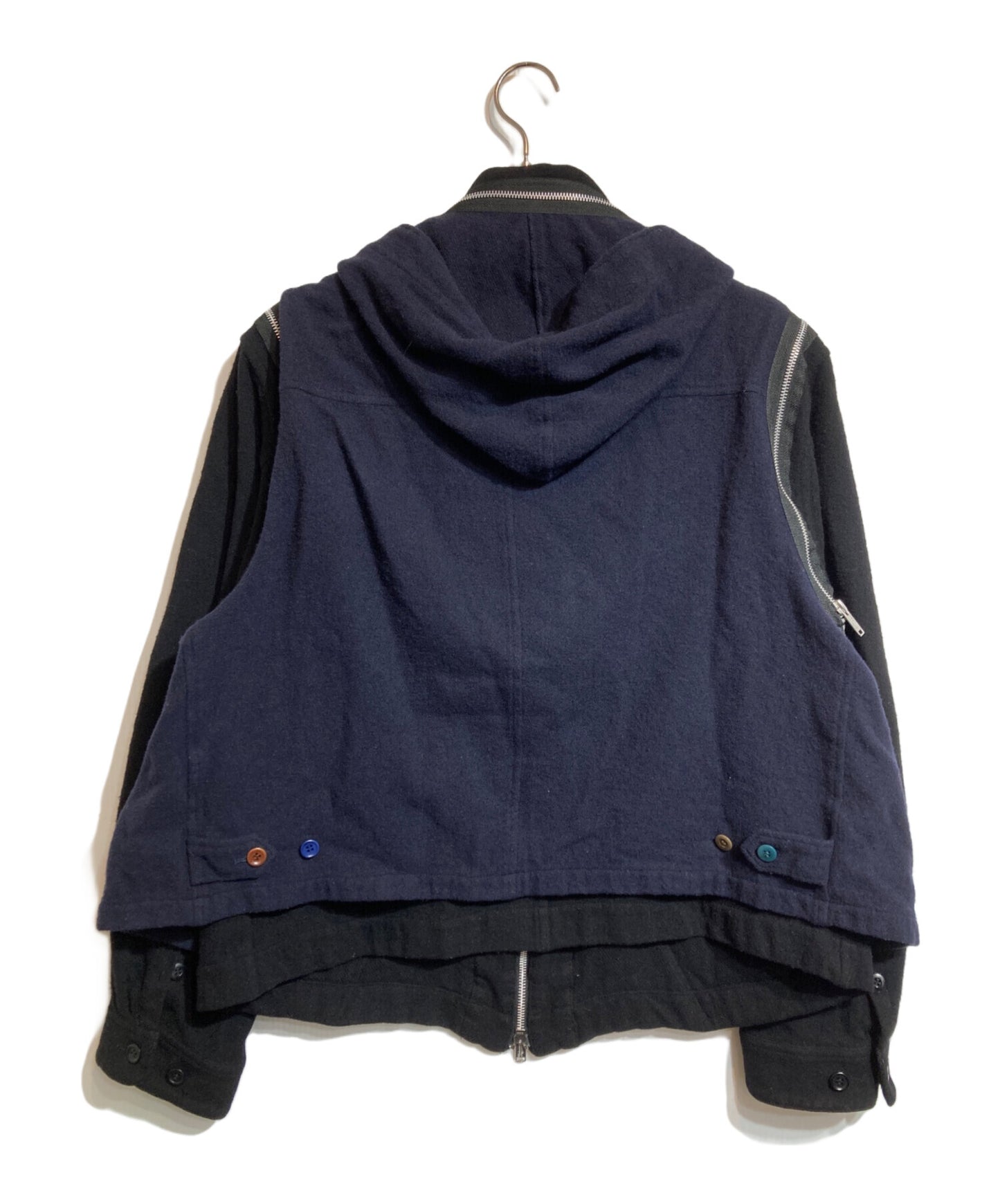 [Pre-owned] UNDERCOVER Shrunken Wool Hooded Layered Blouson UC2A4208