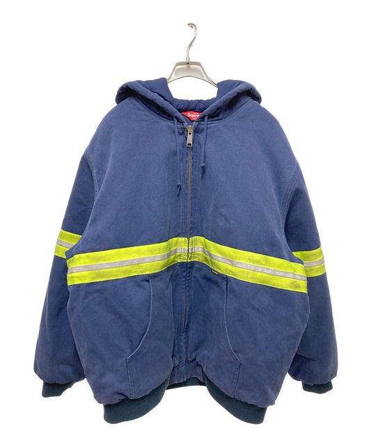 [Pre-owned] SUPREME Reflective Stripe Hooded Work Jacket