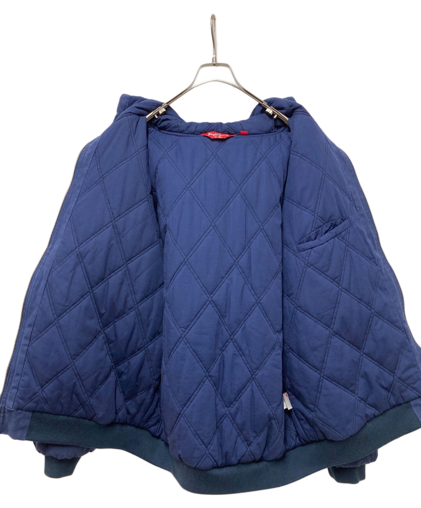 [Pre-owned] SUPREME Reflective Stripe Hooded Work Jacket