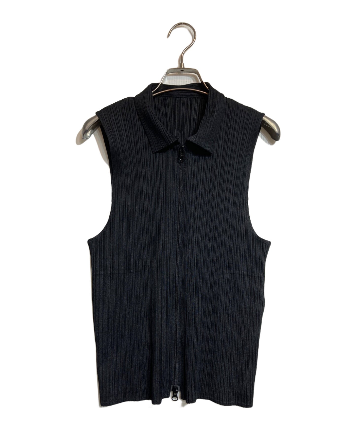 [Pre-owned] PLEATS PLEASE Double Zip Pleated Vest PP04-JE384