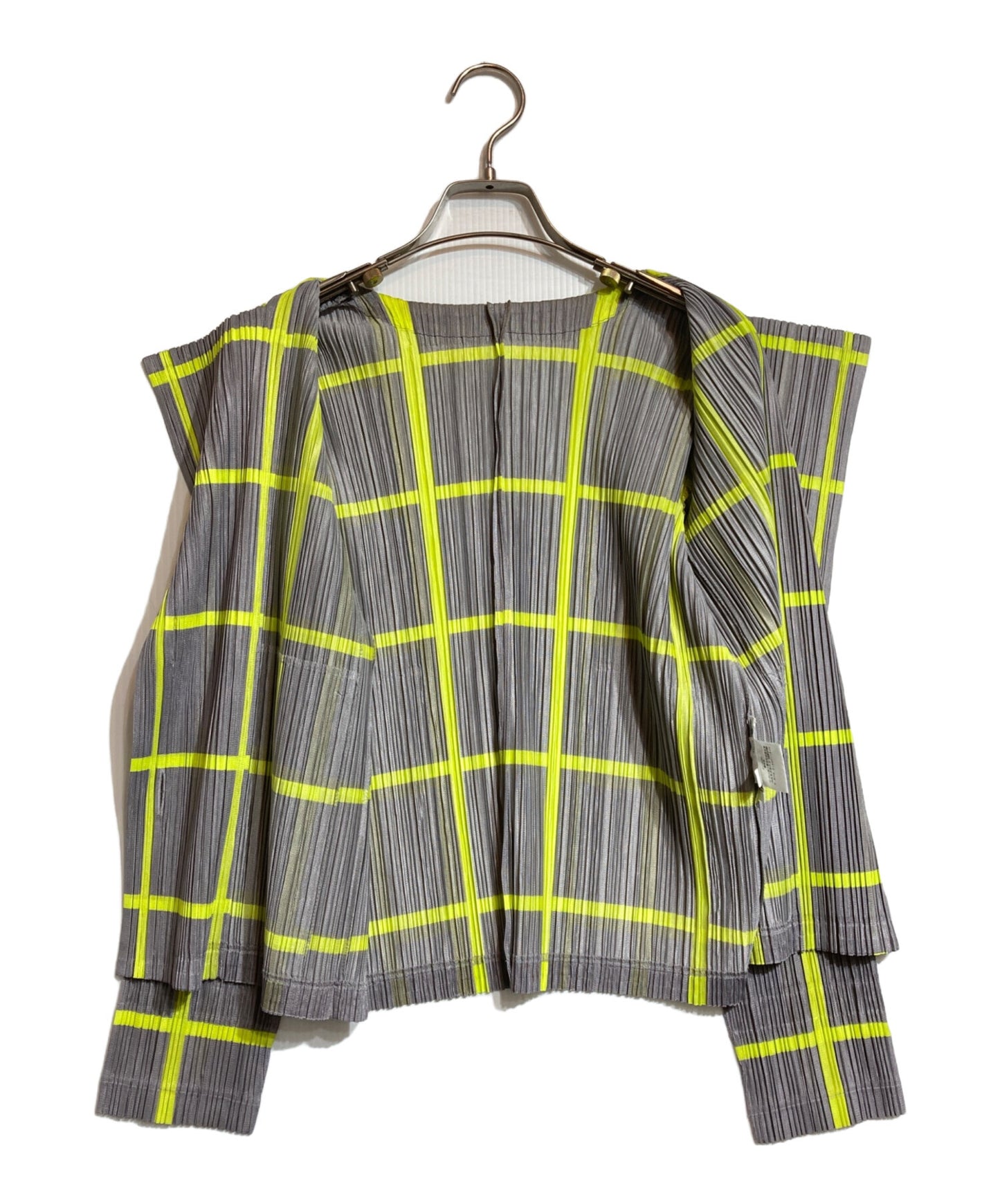 [Pre-owned] PLEATS PLEASE 1B Pleated Check Jacket PP61-JD412