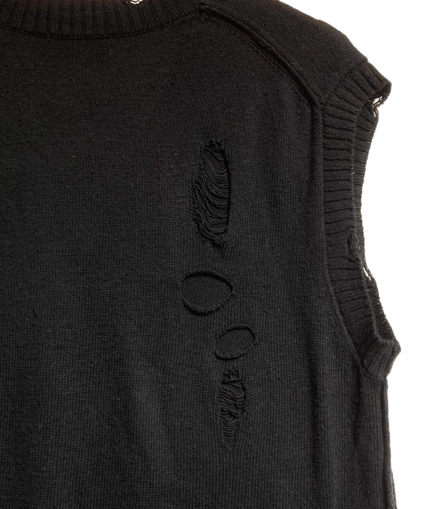 [Pre-owned] YOHJI YAMAMOTO Damage Knit Vest HS-K15-094