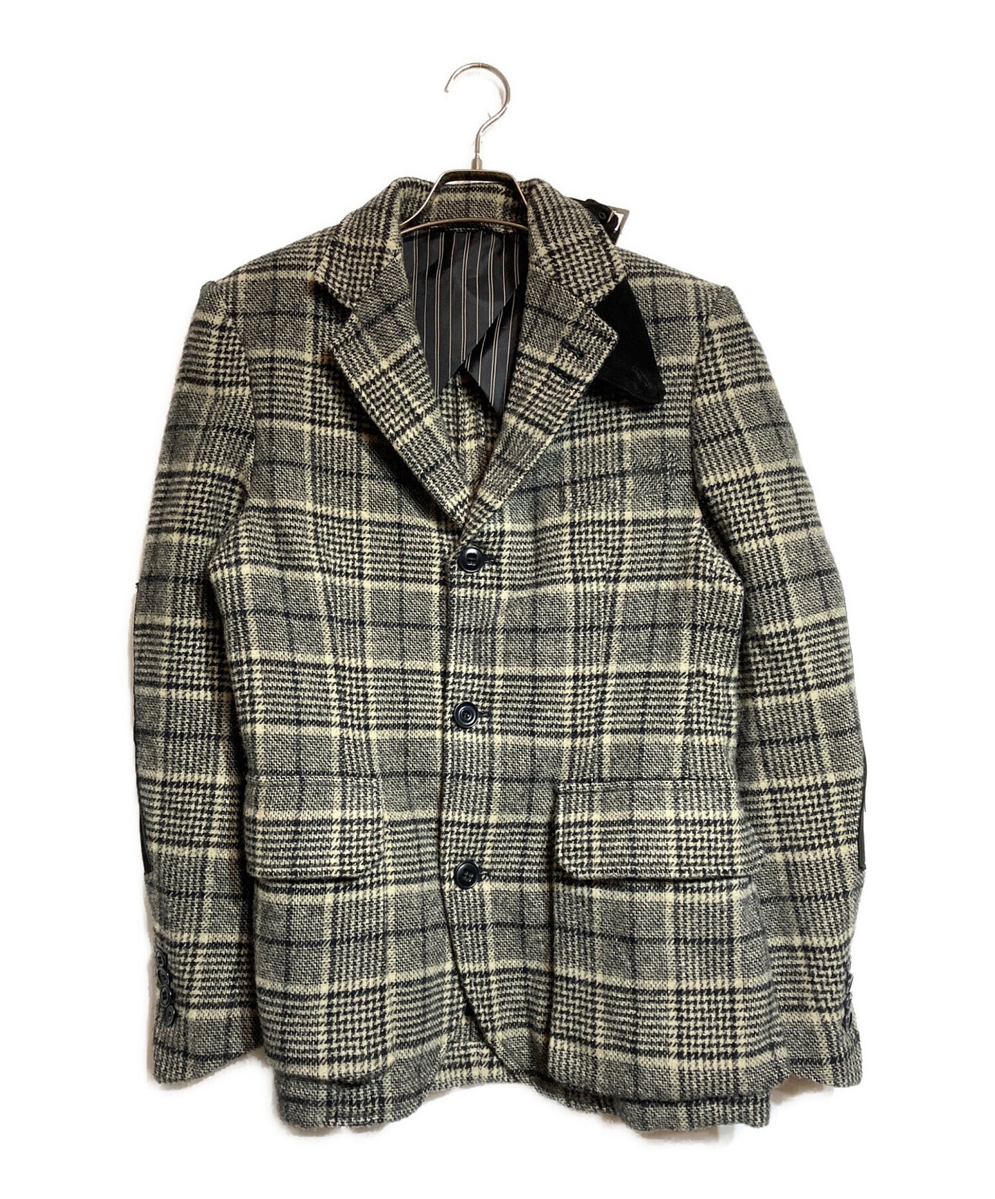 [Pre-owned] 10 corso como COMME des GARCONS Elbow Patch Wool Check Tailored Jacket