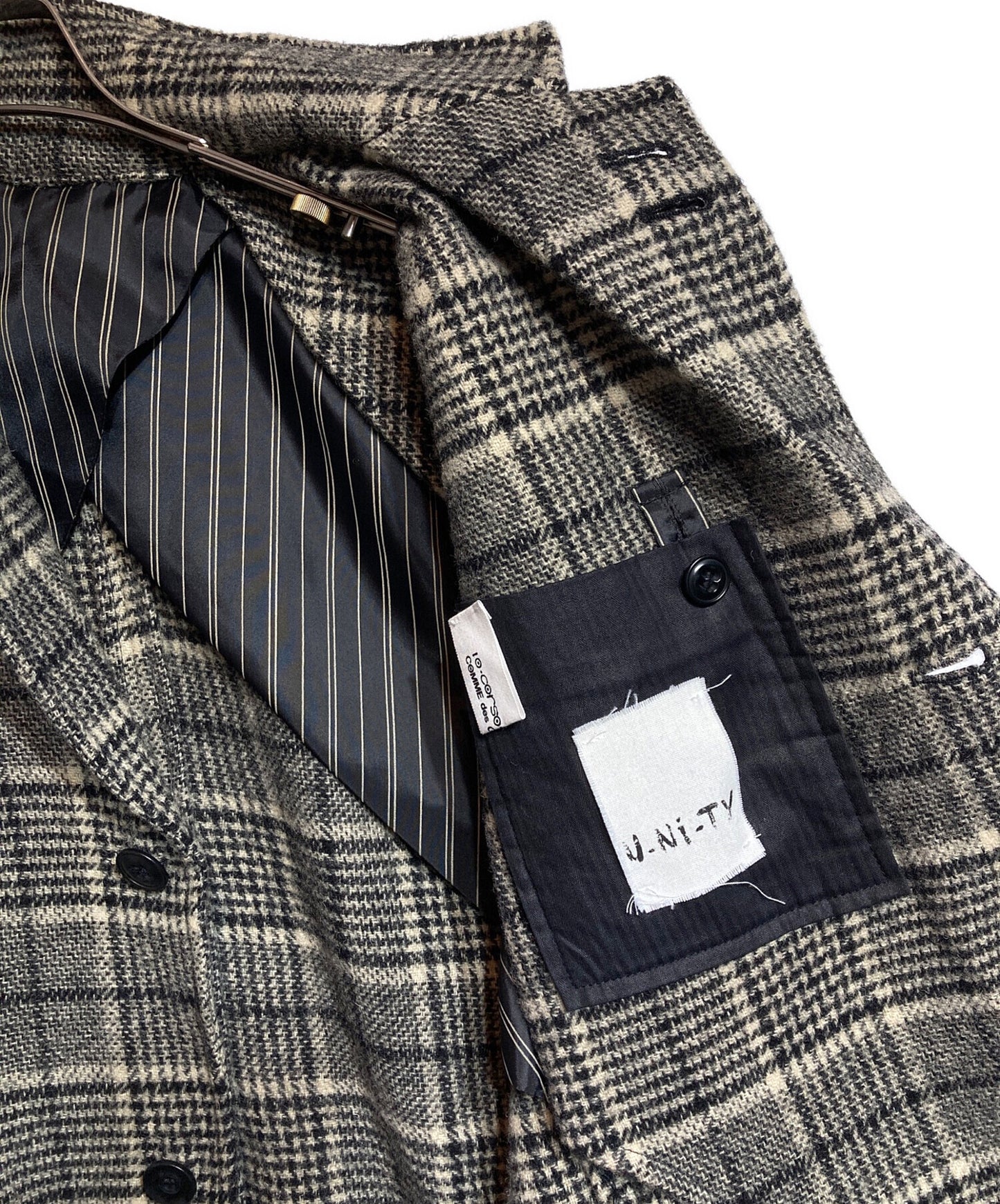 [Pre-owned] 10 corso como COMME des GARCONS Elbow Patch Wool Check Tailored Jacket
