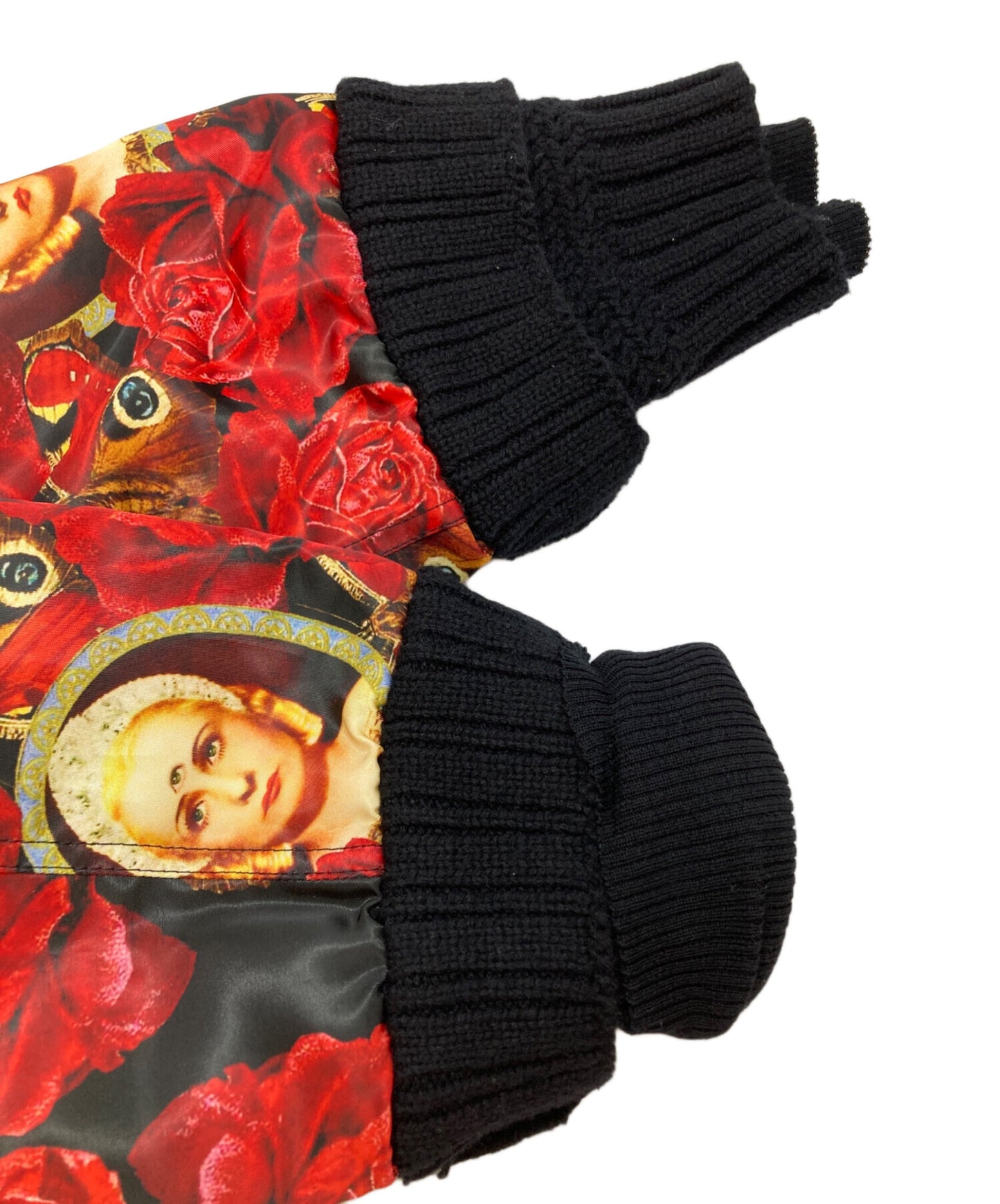 [Pre-owned] UNDERCOVER Rose Print Knit Panel Jacket UC2A1203-1