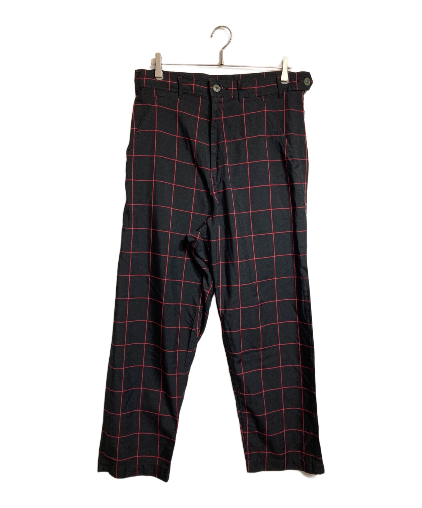 [Pre-owned] BLACK COMME des GARCONS Check Poly Wide Pants 1L-P004