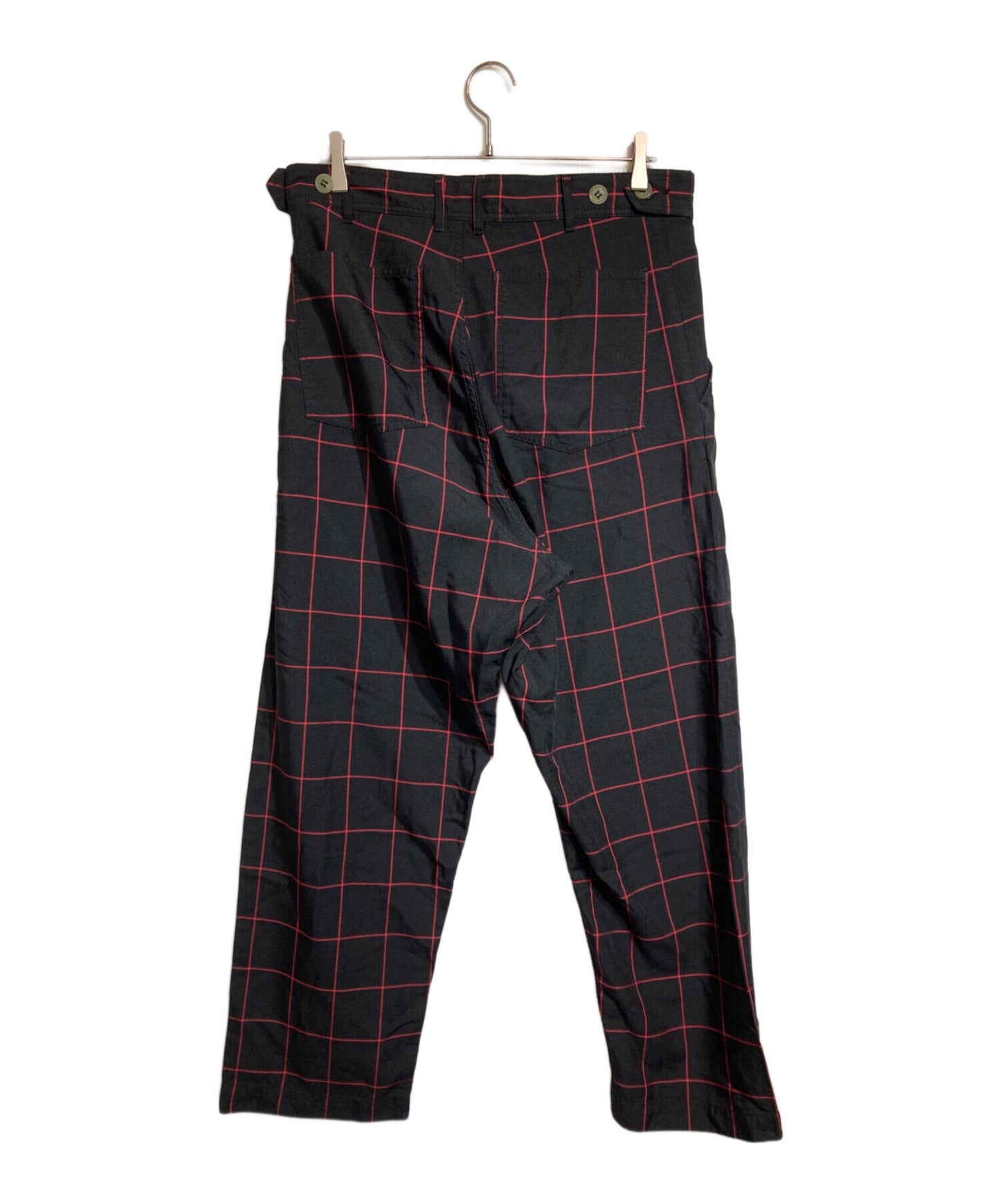 [Pre-owned] BLACK COMME des GARCONS Check Poly Wide Pants 1L-P004
