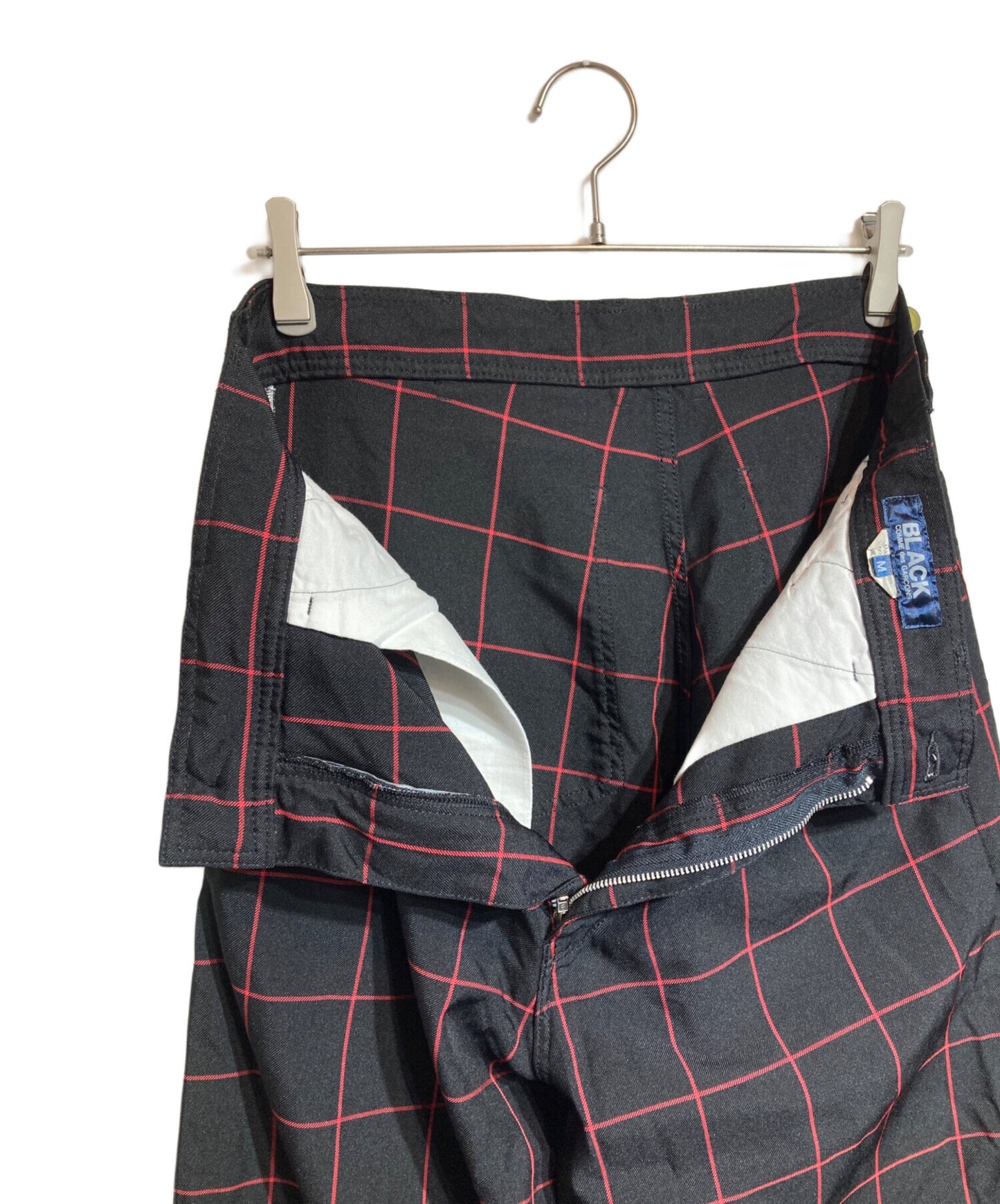 [Pre-owned] BLACK COMME des GARCONS Check Poly Wide Pants 1L-P004